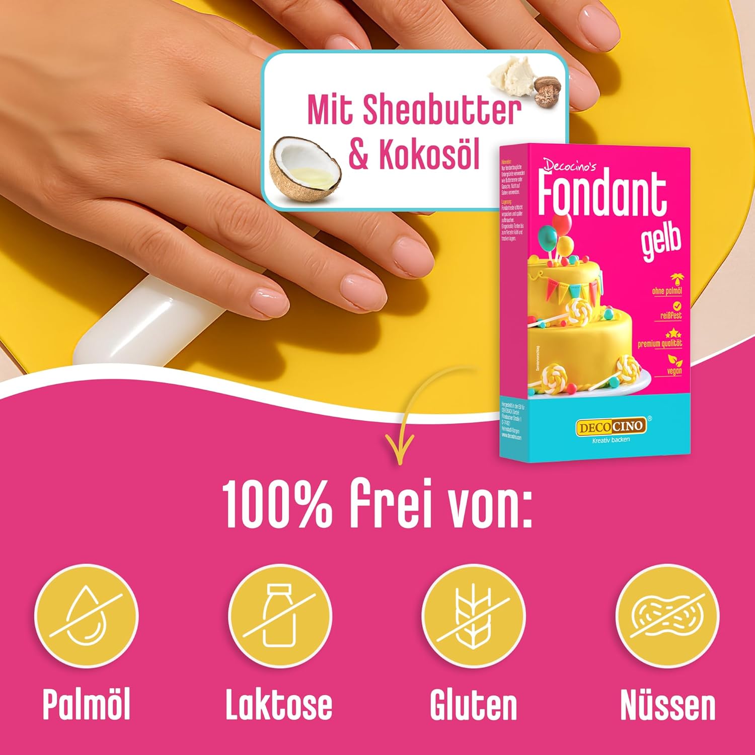 Decocino Fondant, Weiss, 250 g (1er Pack)