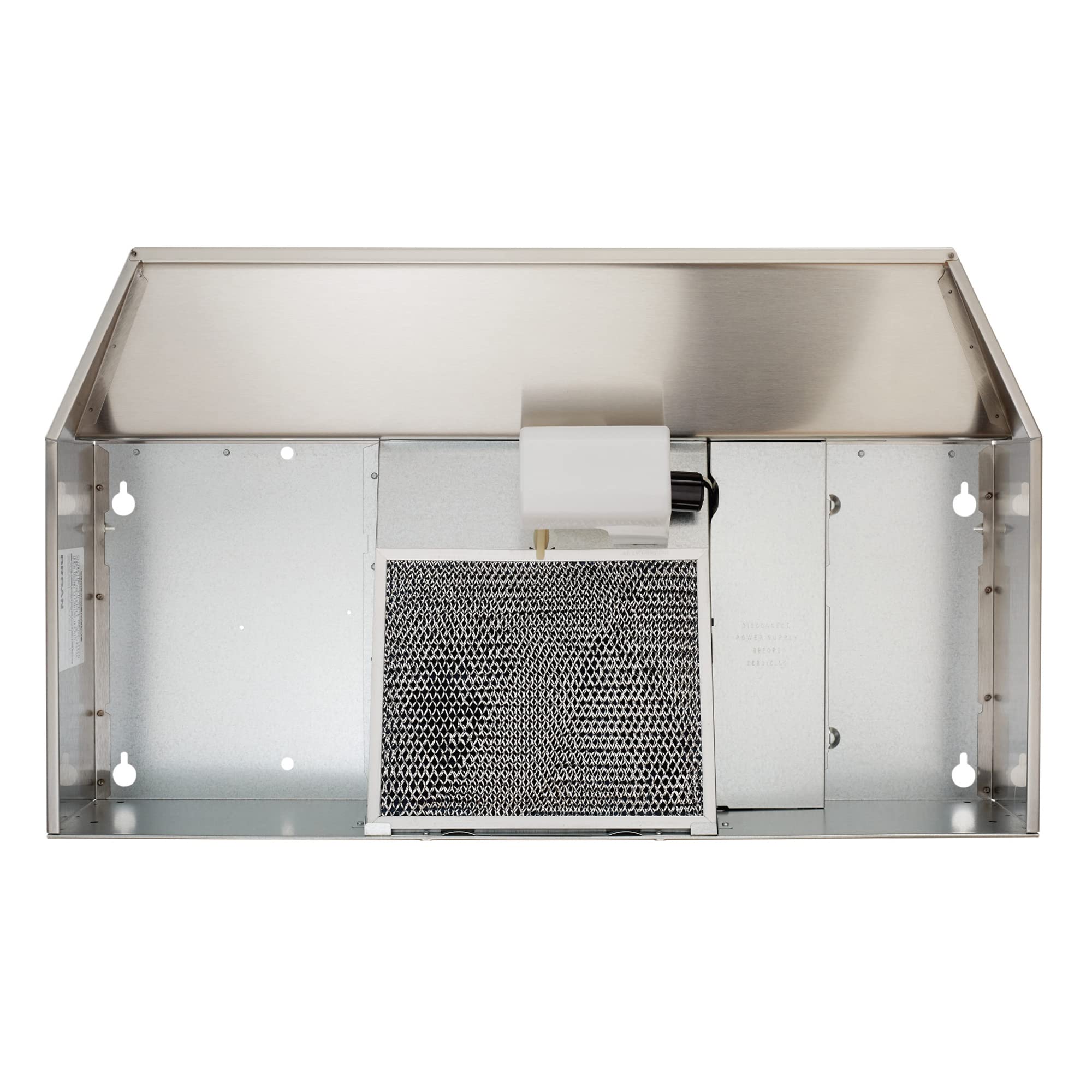 Broan-NuTone 413001 Non-Ducted Ductless Range Hood with Lights Exhaust Fan for Under Cabinet, 30-Inch, White