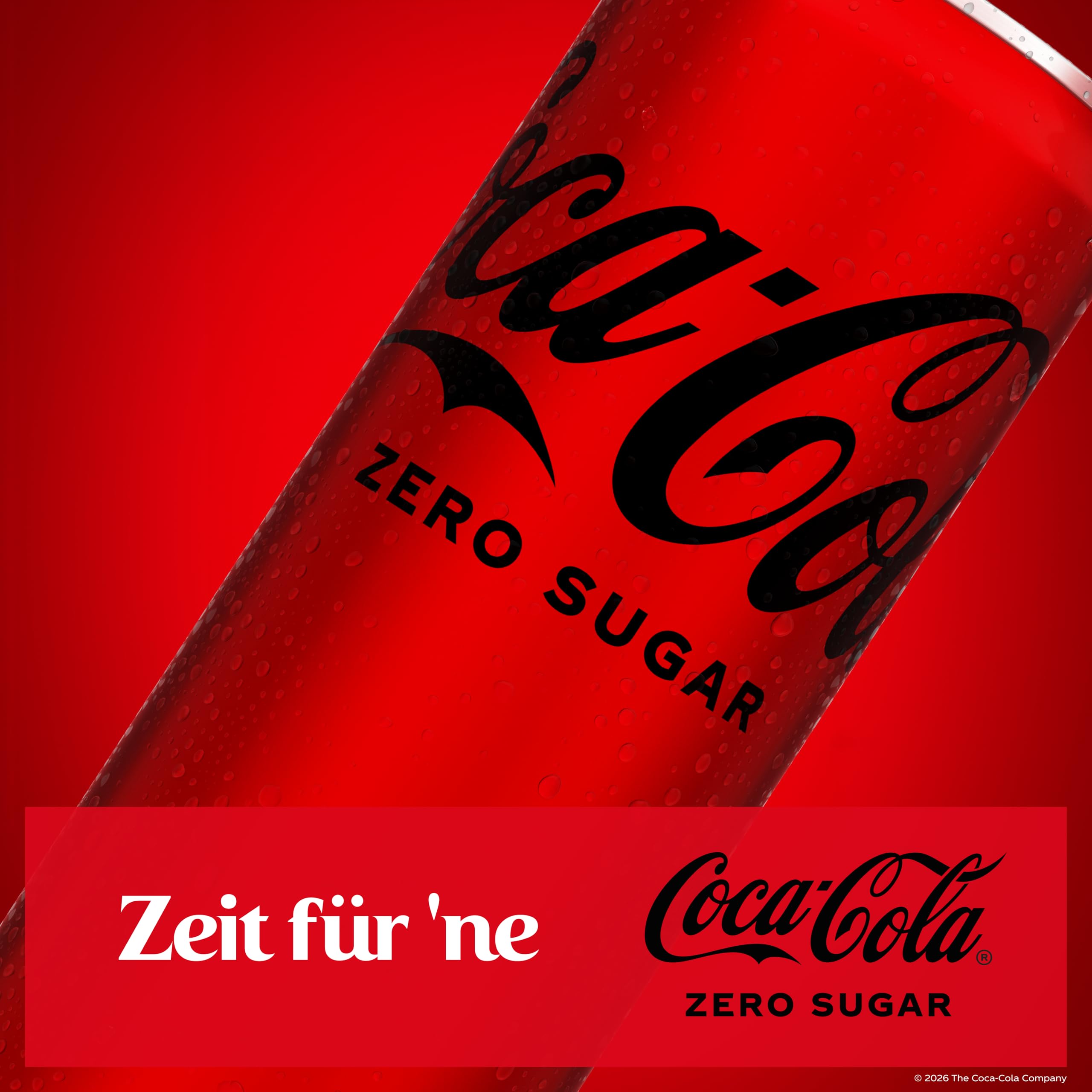 Coca-Cola Zero Sugar - koffeinhaltiges Erfrischungsgetränk mit originalem Coca-Cola-Geschmack - null Zucker und ohne Kalorien - in stylischen Dosen (24 x 330 ml)