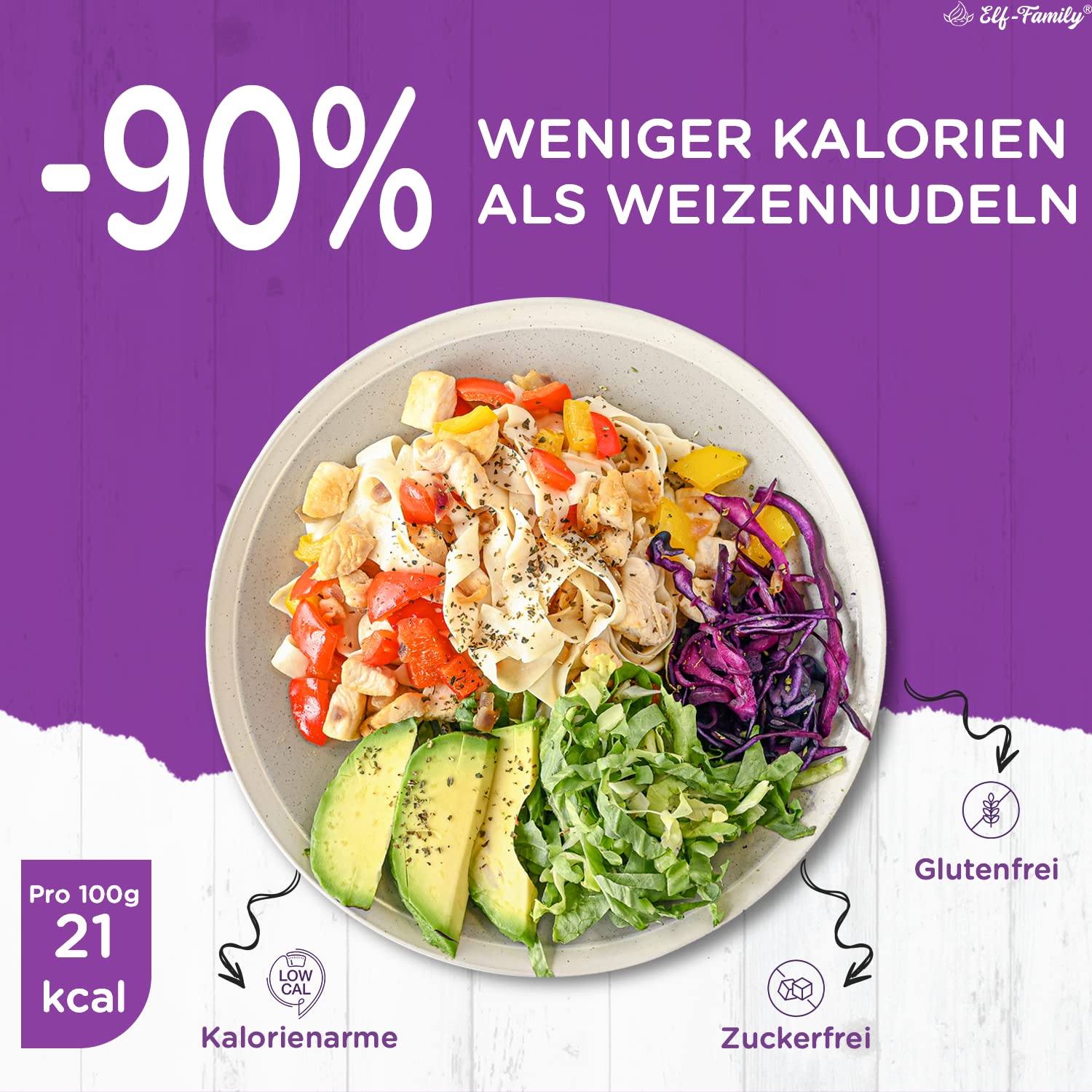 Premium Konjak Nudeln aus Thailand Vegan Glutenfrei-240gx 6er Box(12 pack), Elf-Family Shirataki Nudeln Instant Nudeln Pasta/Keto/Low Carb/Kalorienarme/Zuckerfrei -Spaghetti & Fettuccine