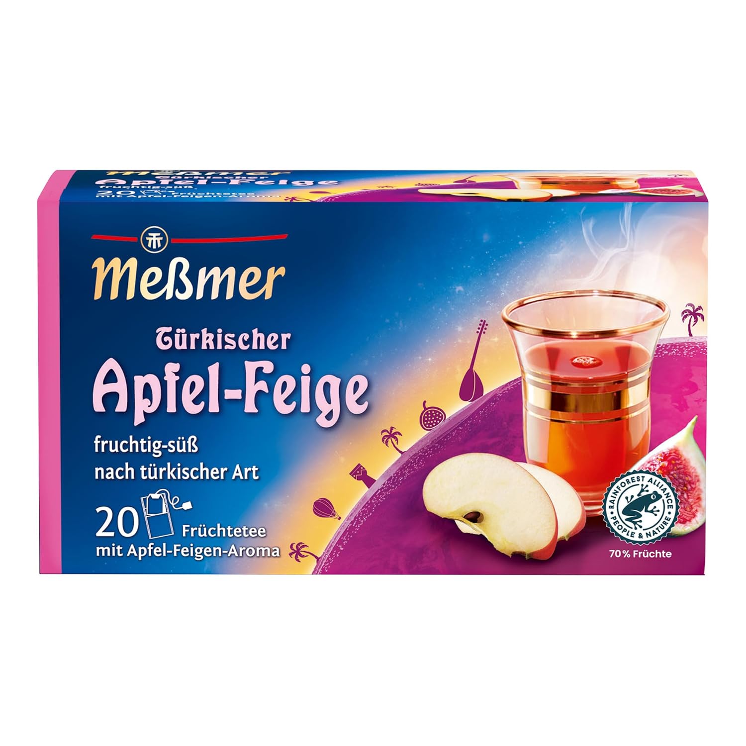 Meßmer Ländertee | Italienische Limone | Früchtetee mit Zitronen-Aroma | 20 Teebeutel | süß-spritzig