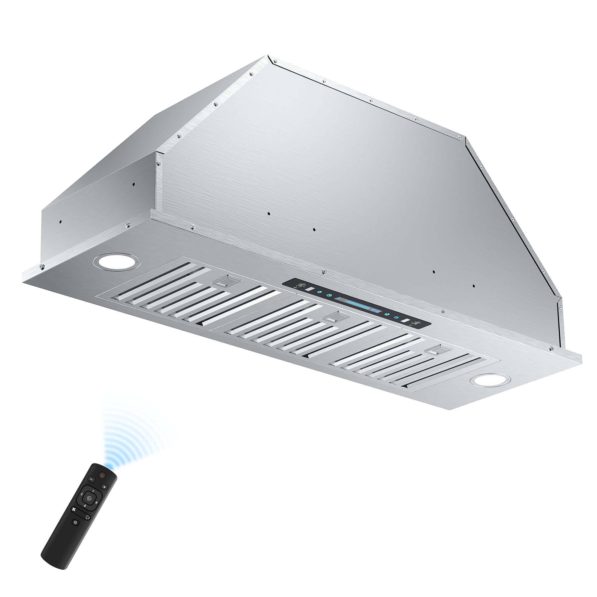 IKTCH 30 inch Built-in/Insert Range Hood 900 CFM, Ducted/Ductless Convertible Duct, Stainless Steel Kitchen Vent Hood with 4 Speed Gesture Sensing&Touch Control Panel(IKB01-30)