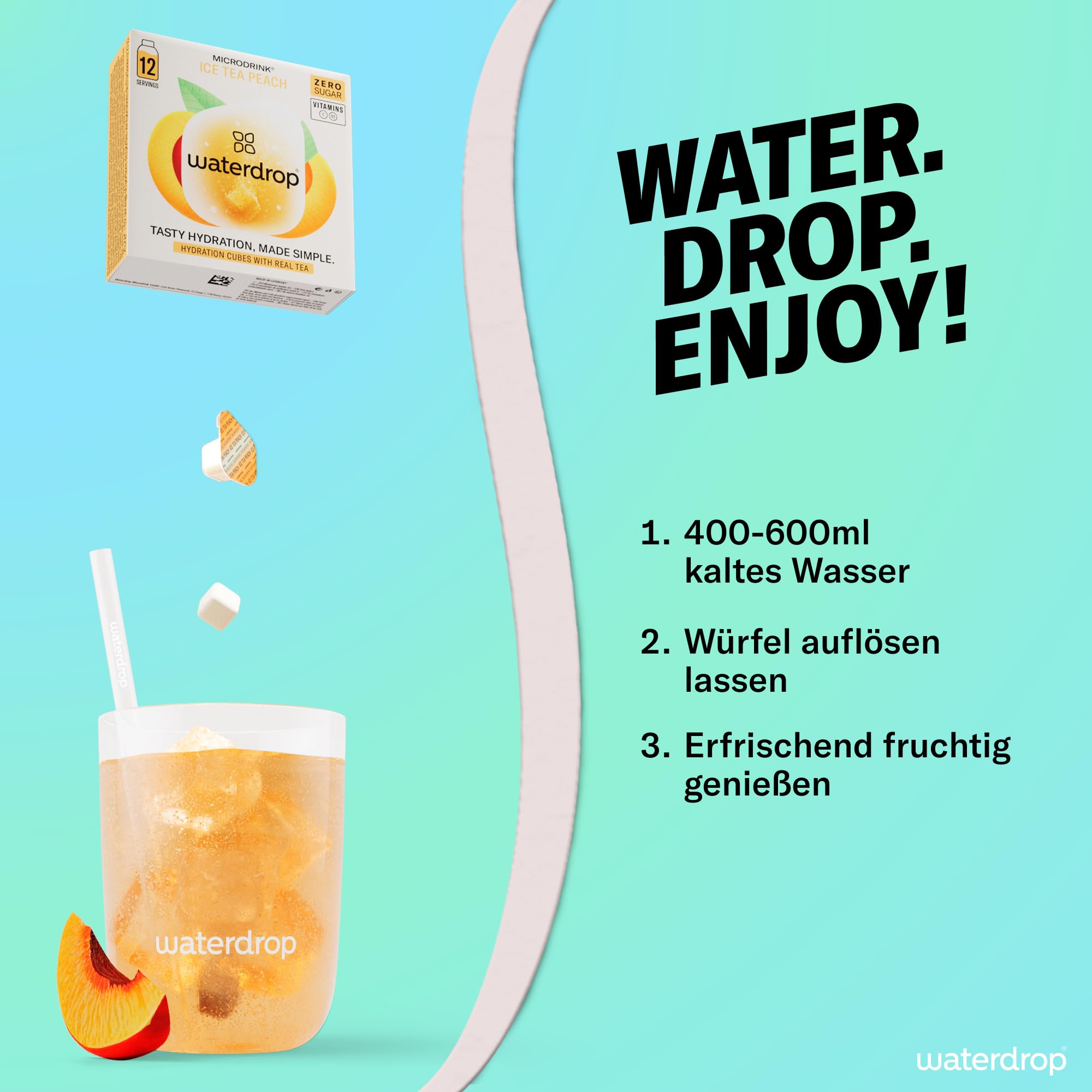 waterdrop® Beeren & Früchte Set – 48 Waterdrop Würfel in 4 verschiedenen Sorten – Zuckerfreier Durstlöscher & Alternative zu Getränkesirup und Geschmackspulver – Flavour Drops im Wasser auflösen