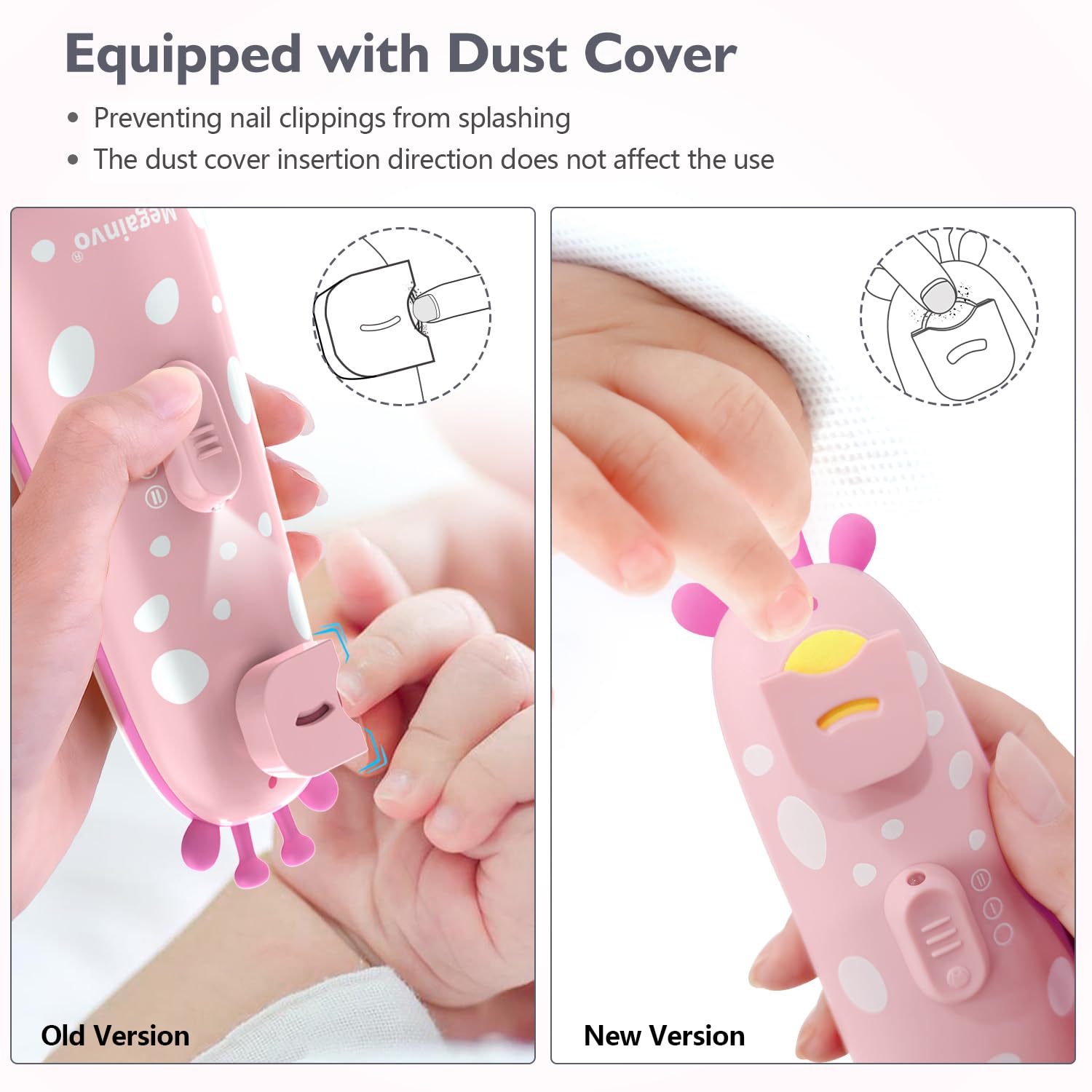 Elektrische Nagelfeile Baby Nagelpflegeset Elektrisch Nagelpflege Nail Trimmer Nagelschere Nageltrimmer Nail File Maniküre & Pediküre Set für Neugeborene Baby mit Licht, Gelb
