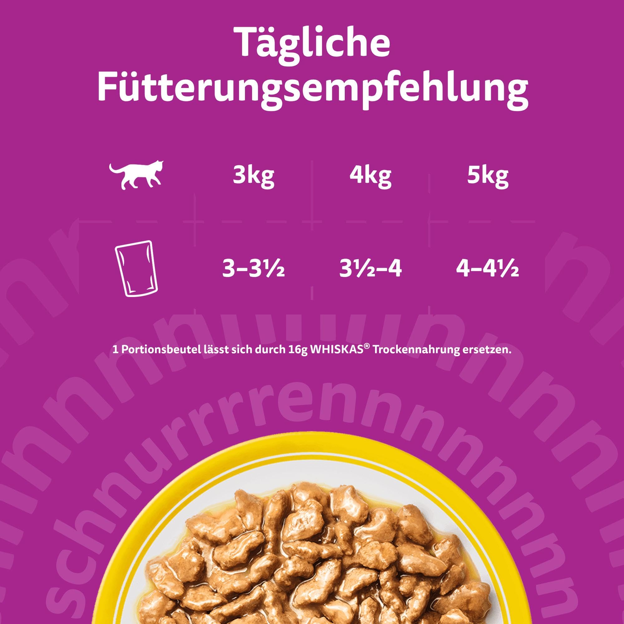 Whiskas Senior 7+ Katzennassfutter Gemischte Auswahl in Sauce, 48 Portionsbeutel, 12x85g (4er Pack) – Hochwertiges Katzenfutter nass, für Katzen ab 7 Jahren und älter