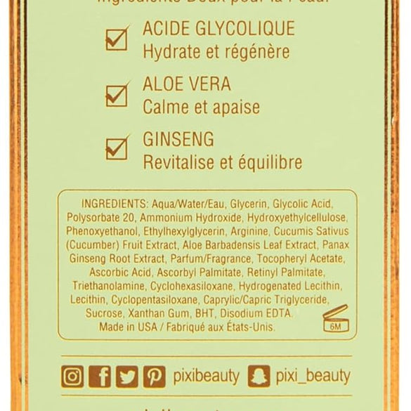 Pixi Glow Tonic With Glycolic Acid And Aloe Vera 30Ml - Hydrates And Nourishes Skin And Radiant Complexion.