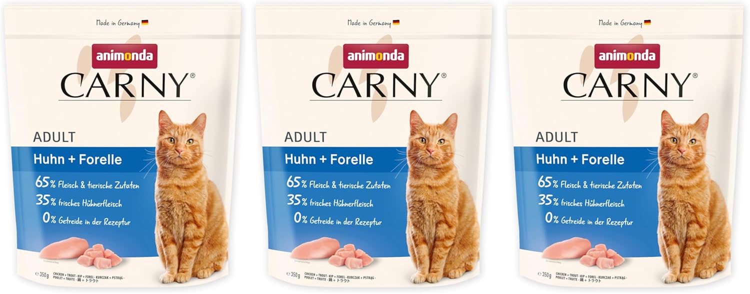 animonda Carny Katzen Trockenfutter Huhn und Rind (1 x 1,75 kg), Trockenfutter für ausgewachsene Katzen ohne Zucker und Getreide, mit frischem Hühnerfleisch und Rinderprotein