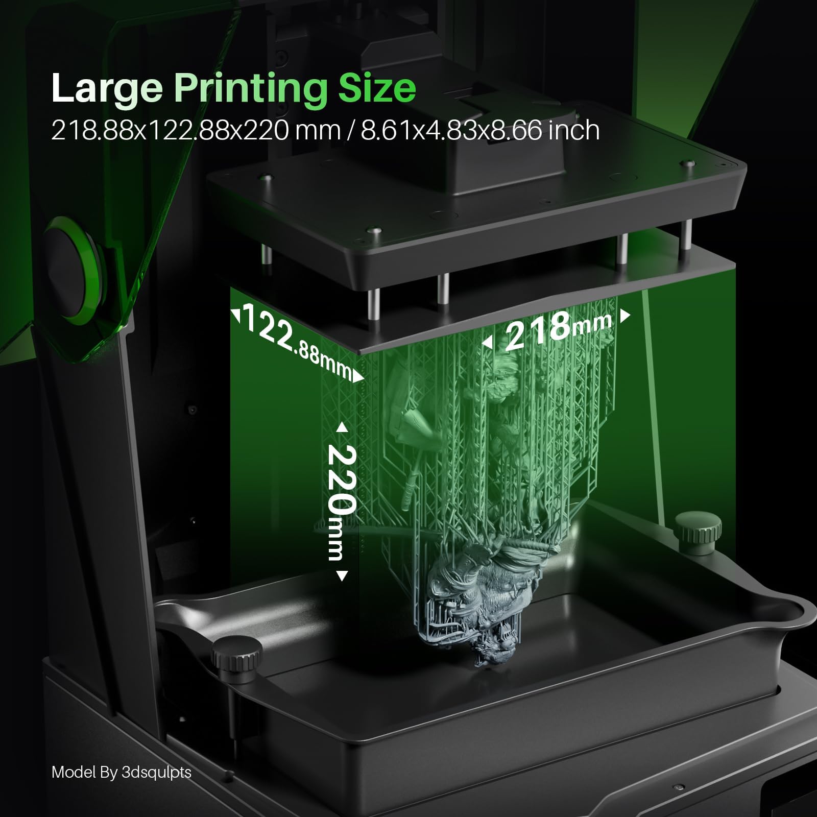 ELEGOO Saturn 4 Ultra 16K Resin 3D Printer with 10" 16K Mono LCD and Flip-up Lid, Smart Tank Heating at 30 °C, 150mm/h High Speed Printing, Large Printing Size of 8.33 × 4.66 × 8.66 Inches
