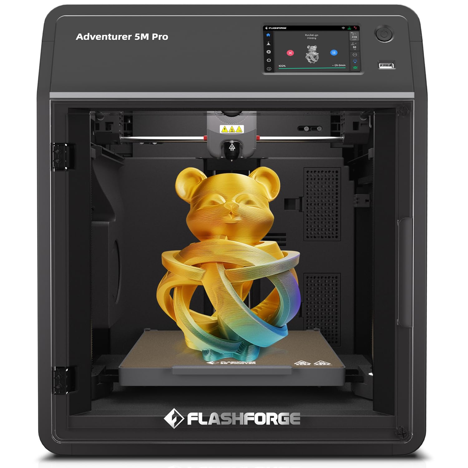 FLASHFORGE AD5X Multi-Material 3D Printer 4-Color Printing, 600mm/s Speed 1-Click Print with DIY IFS Creations, Full-Auto Calibration & Filament Backup, AD5X- Multi-Color Productivity Booster