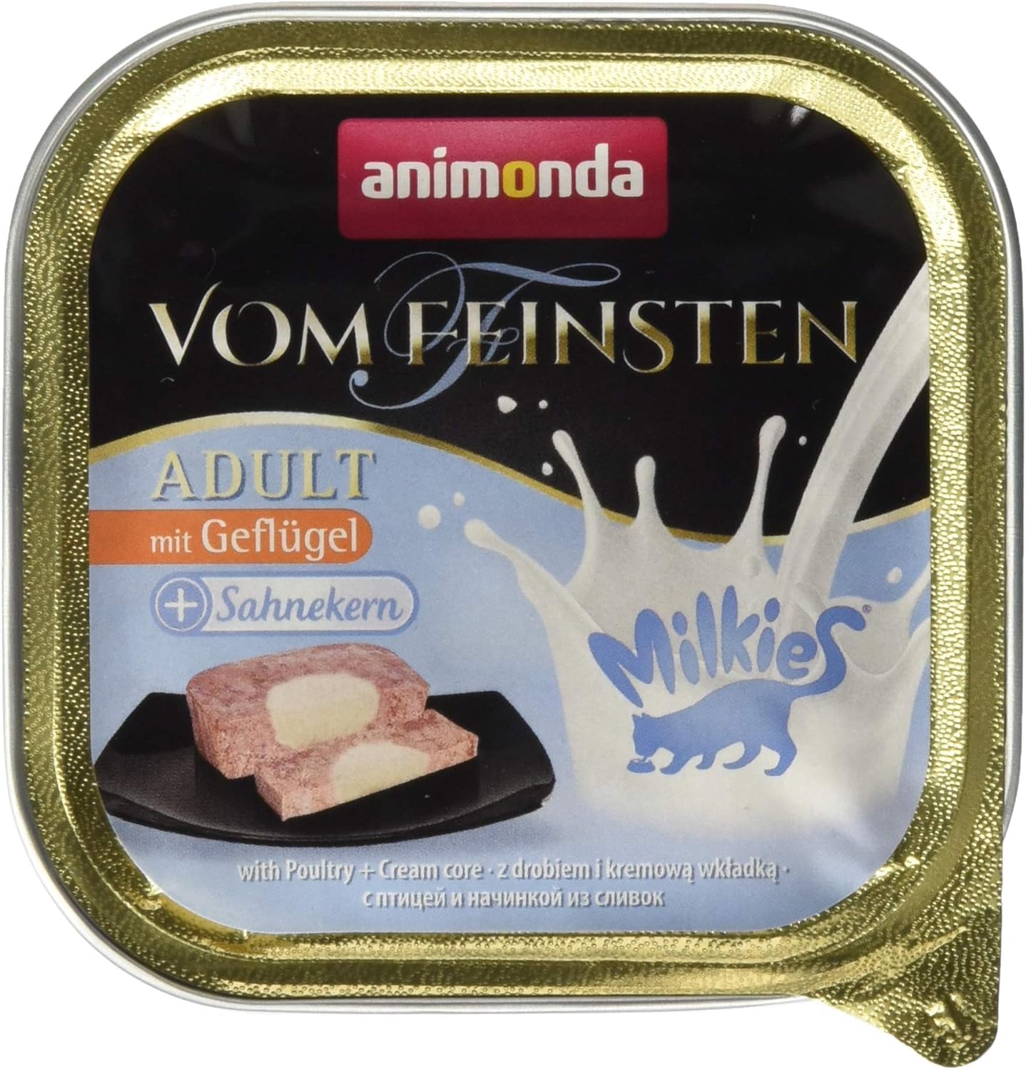 animonda Vom Feinsten Adult Vielfalt (32 x 100 g), Nassfutter für ausgewachsene Katzen, Katzenfutter ohne Getreide und Zucker, mit 100 % frischen, fleischlichen Zutaten