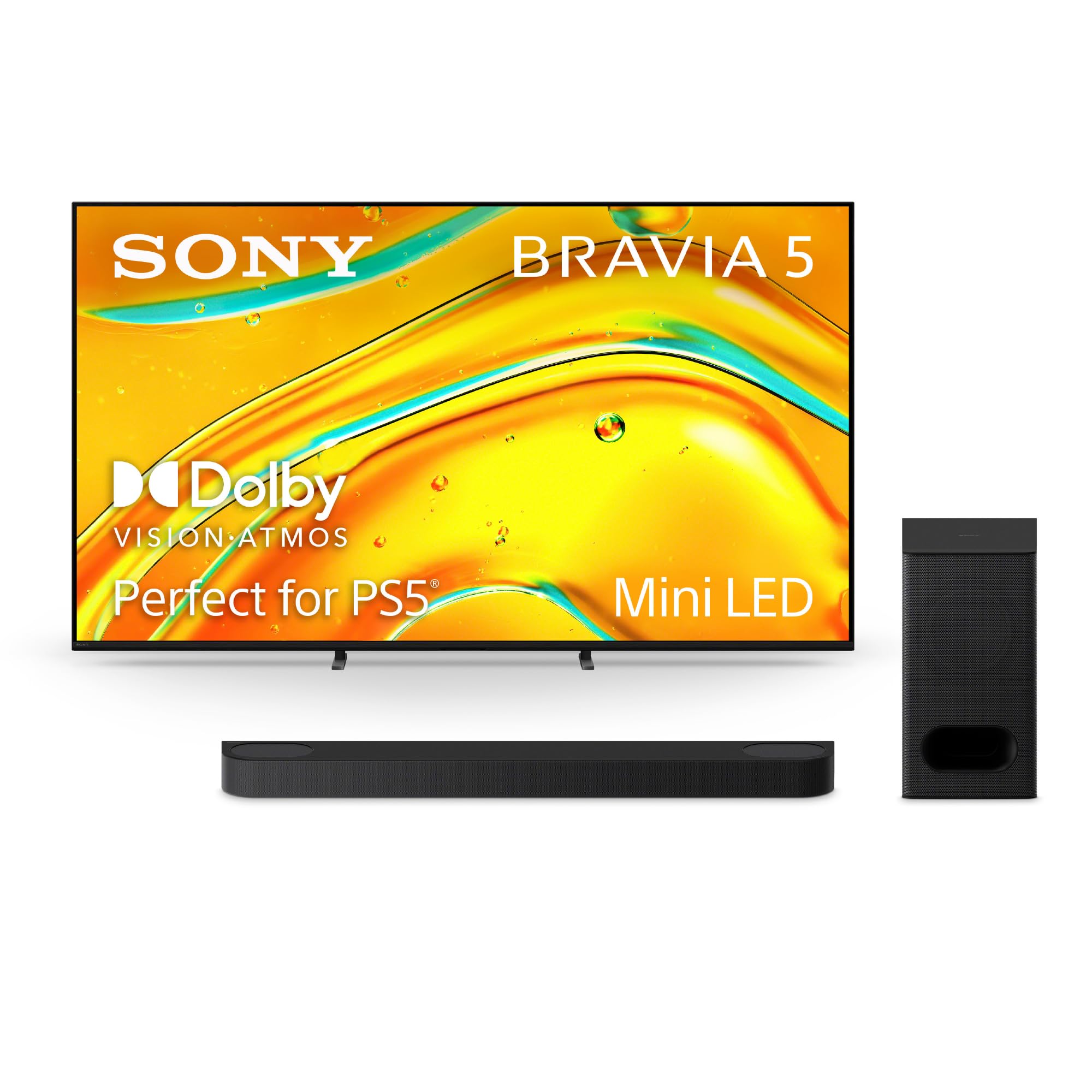 Sony BRAVIA 5 65 Inch TV, Mini LED, 4K Smart Google TV, XR Processor with AI Technology,120hz Television with Dolby Vision/Atmos, Exclusive Features for PlayStation®5, K-65XR50