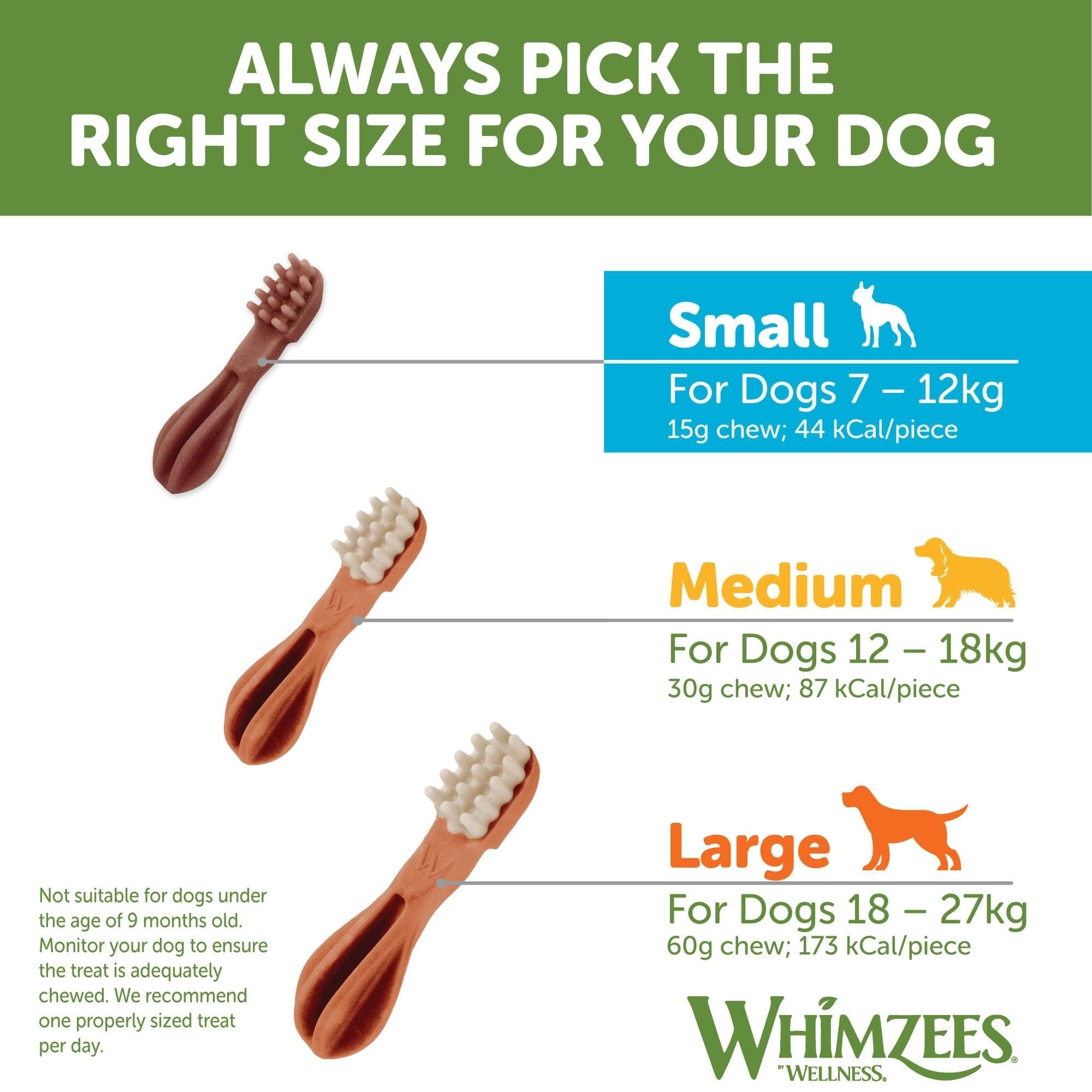WHIMZEES Natürliche Getreidefreie Zahnpflegesnacks, Kaustangen für Hunde, Gemischte Vielfaltsbox, L, 14 x 60 g