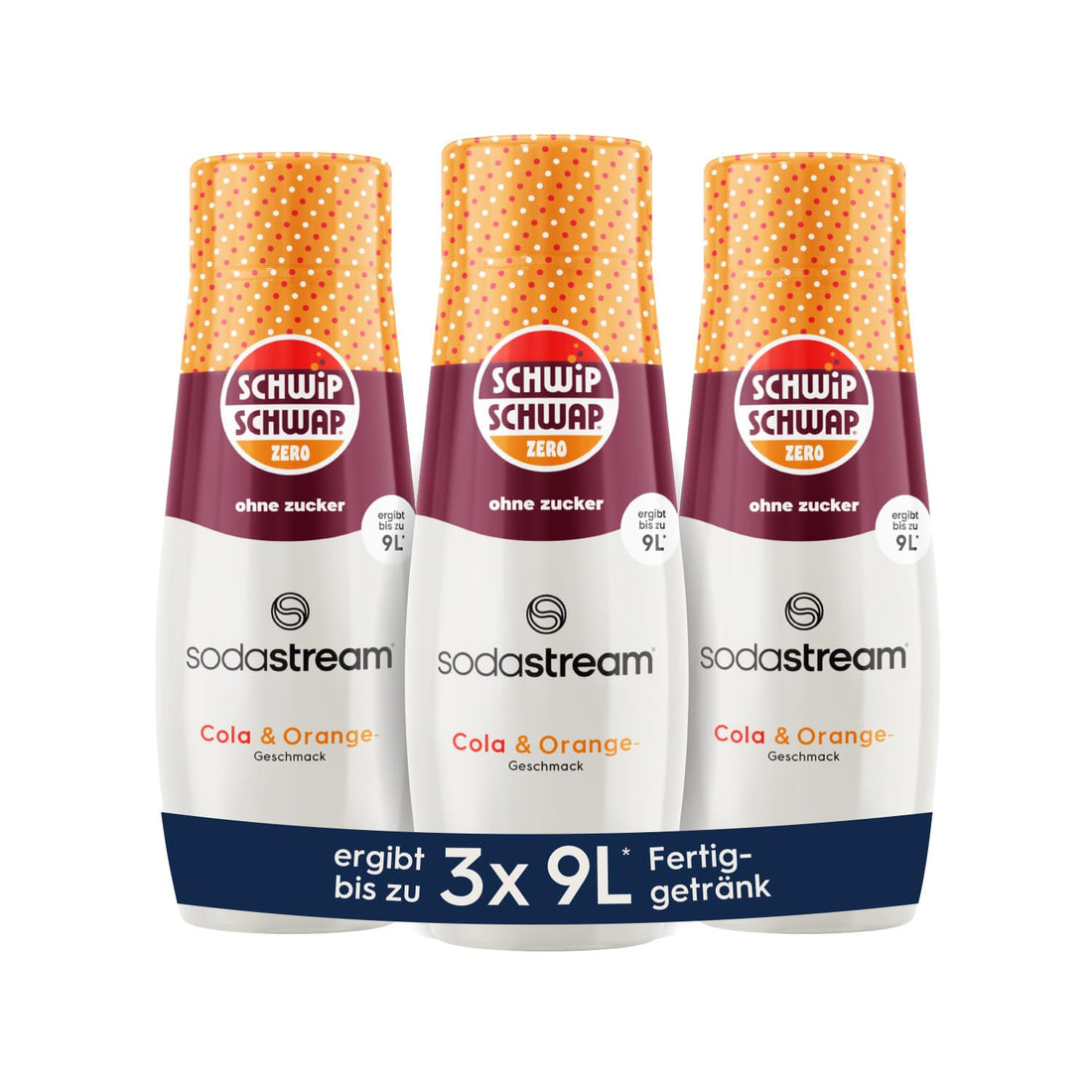 Sodastream drink mix Schwip Schwap Zero Zucker – zuckerfreier Sirup für gesprudeltes & stilles Wasser, 4er Pack (4 x 440 ml), ergibt bis zu 9L Fertiggetränk