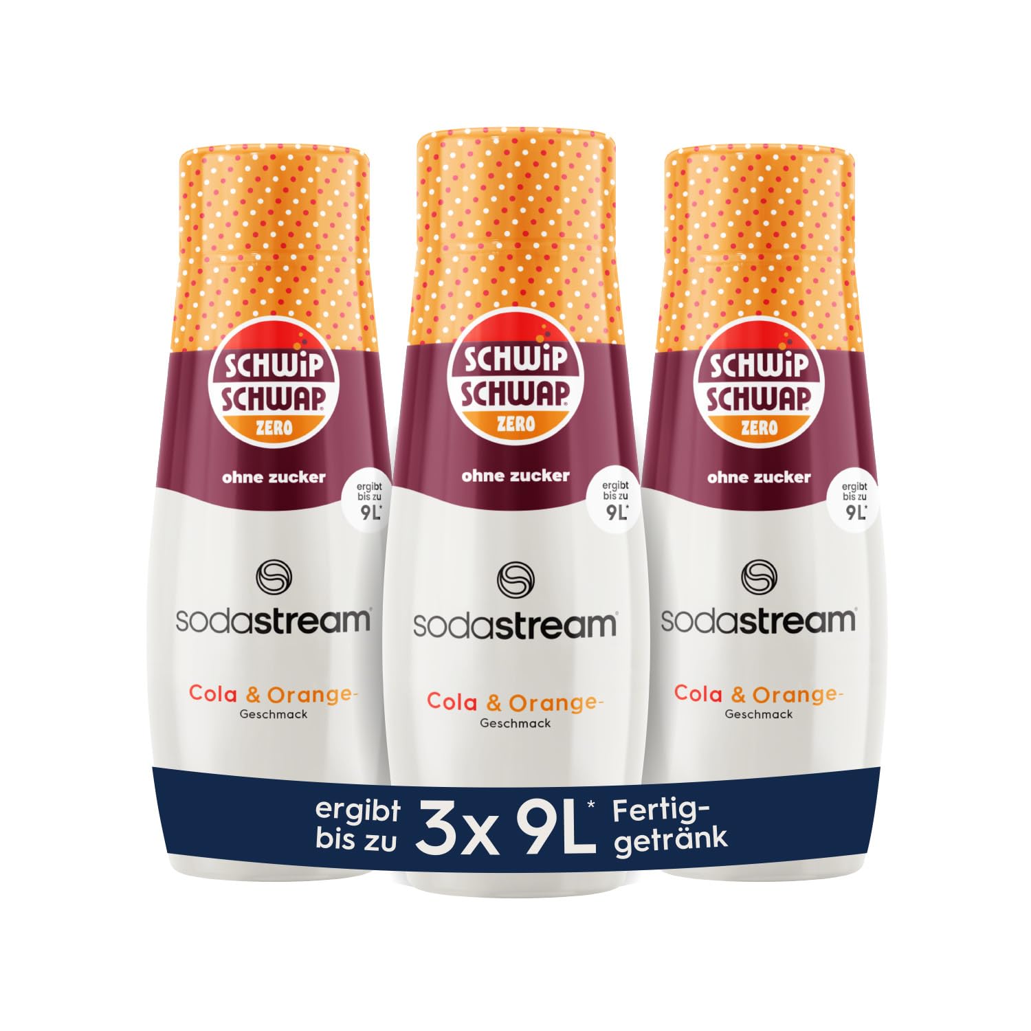 Sodastream drink mix Schwip Schwap Zero Zucker – zuckerfreier Sirup für gesprudeltes & stilles Wasser, 4er Pack (4 x 440 ml), ergibt bis zu 9L Fertiggetränk