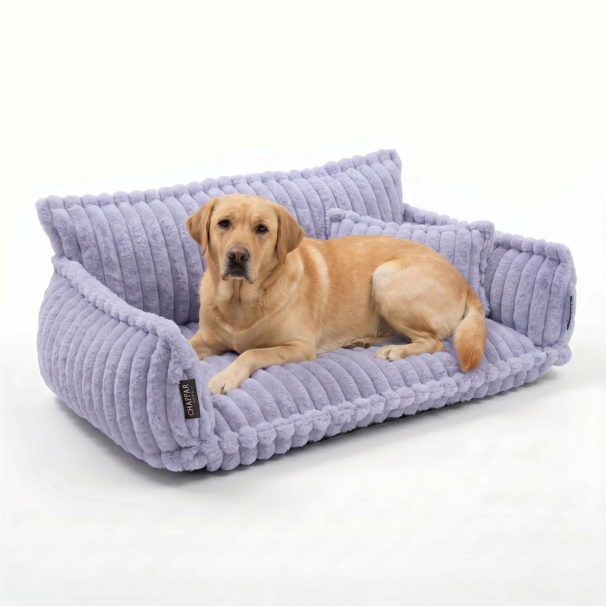 Katzensofa Chaffar | Katzenbett Hundebett Hundesofa | Orthopädische Matratze | Moderner Stil | Cord-Design Größen (Lichtgrau, M (80cm))
