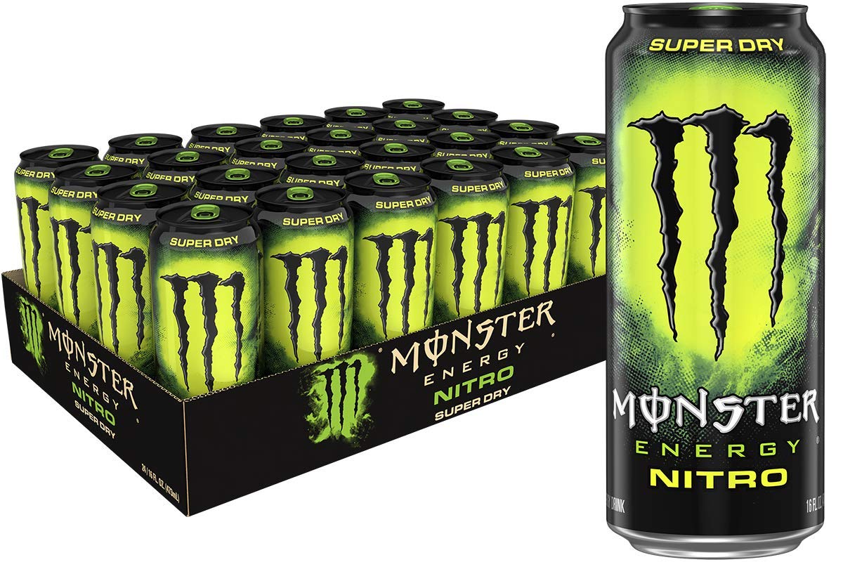 Monster Energy, Lo-Carb Monster, Low Carb Energy Drink, 16 Ounce | Pack of 15