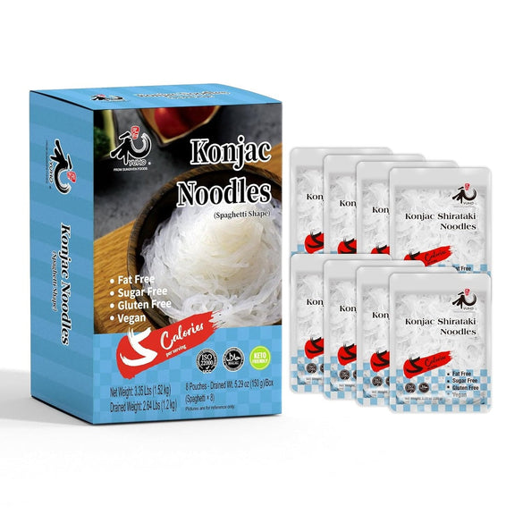 YUHO Shirataki Konjac 8 Pack Inside, Vegan, Gluten Free, Fat-Free, Keto Friendly, Low Carbs 53.61 Oz (1520 g)