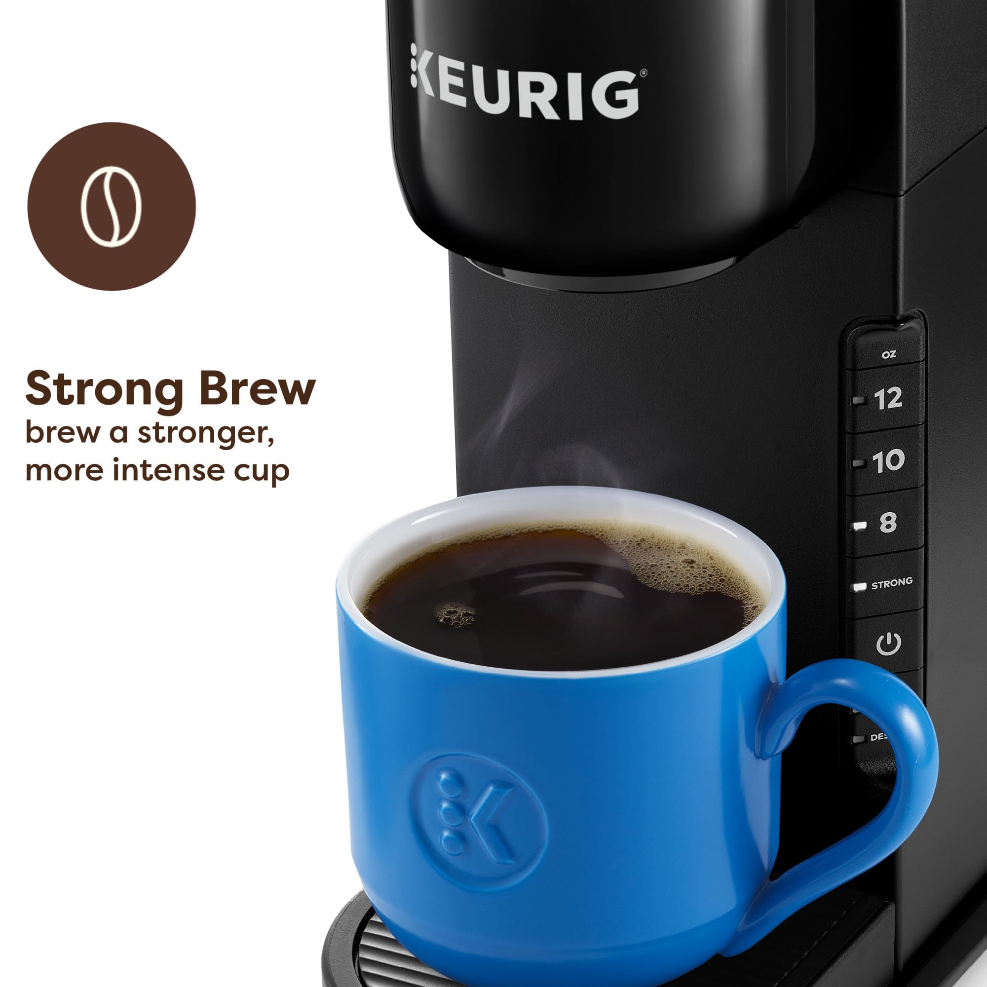 Keurig K-Express Single Serve K-Cup Pod Coffee Maker, 3 Brew Sizes, Strong Button Feature, 42oz Removable Reservoir, Warm Stone