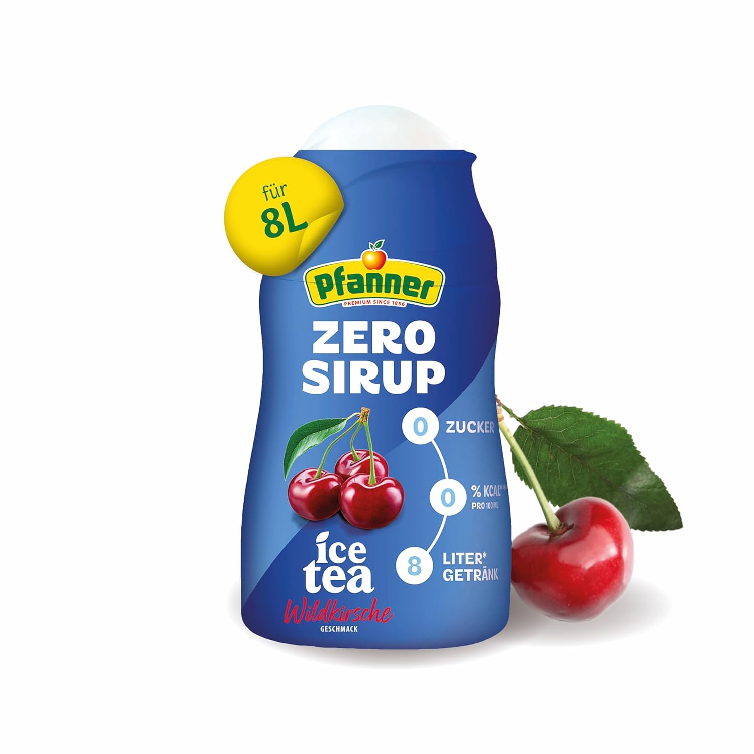 Pfanner Zero Sirup Ice Tea Pfirsich (1 x 57 ml) – Zuckerfreier Getränkesirup für 8 L Eistee – kalorienfrei & ohne Zucker – Pfanner Eistee Geschmack