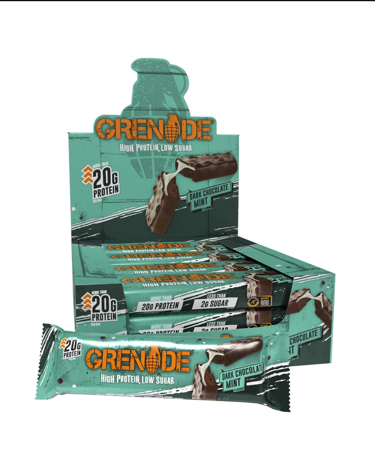 Grenade Proteinriegel, OREO White – Proteinreich & Zuckerarm, 12 x 60 g