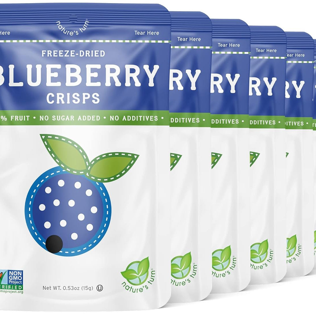 Nature’s Turn Freeze-Dried Strawberry Crisps – Healthy, Gluten-Free, Crispy & Delicious, Plant-Based Snack, Ideal for Cereal, Smoothies, School Lunches, & On-the-Go, Bags of 12 (0.53 oz Each)