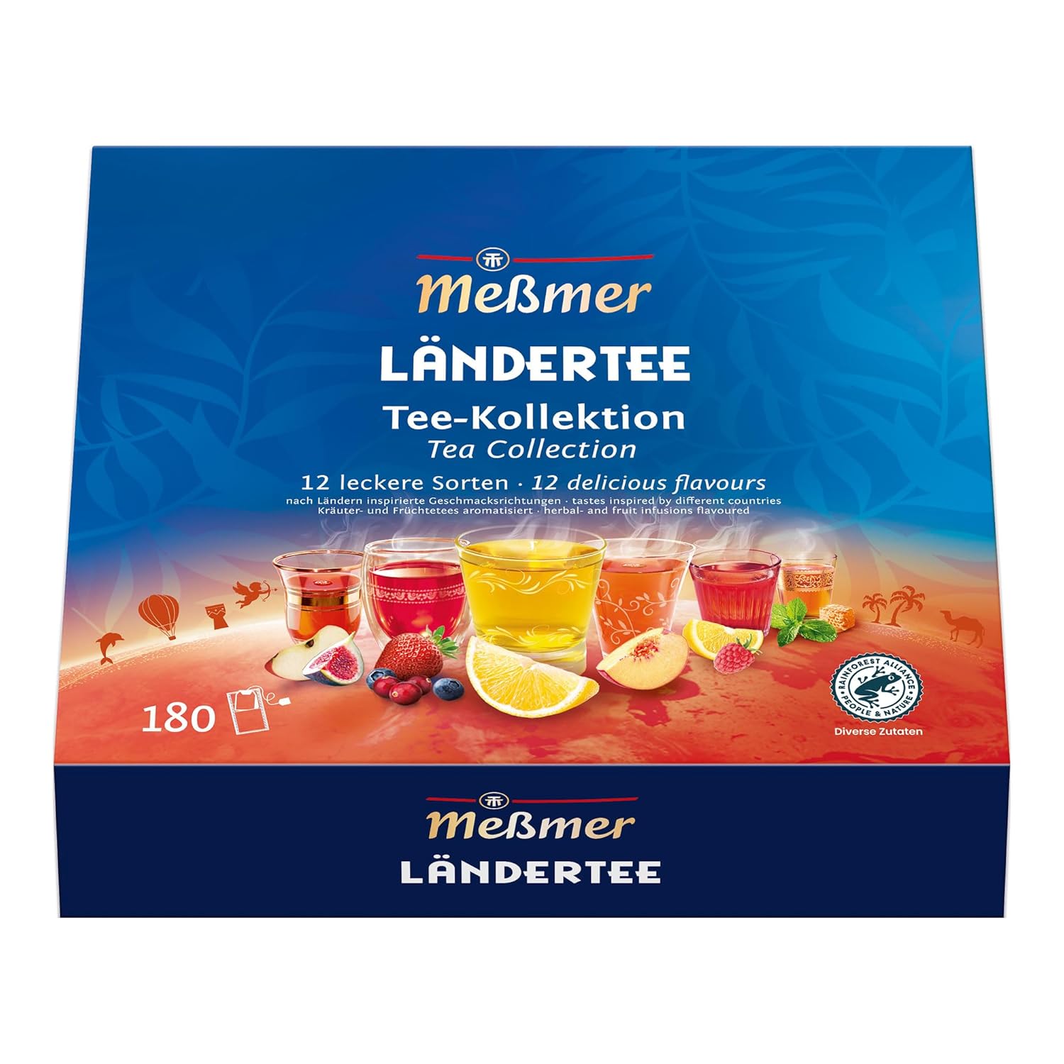 Meßmer Ländertee | Italienische Limone | Früchtetee mit Zitronen-Aroma | 20 Teebeutel | süß-spritzig