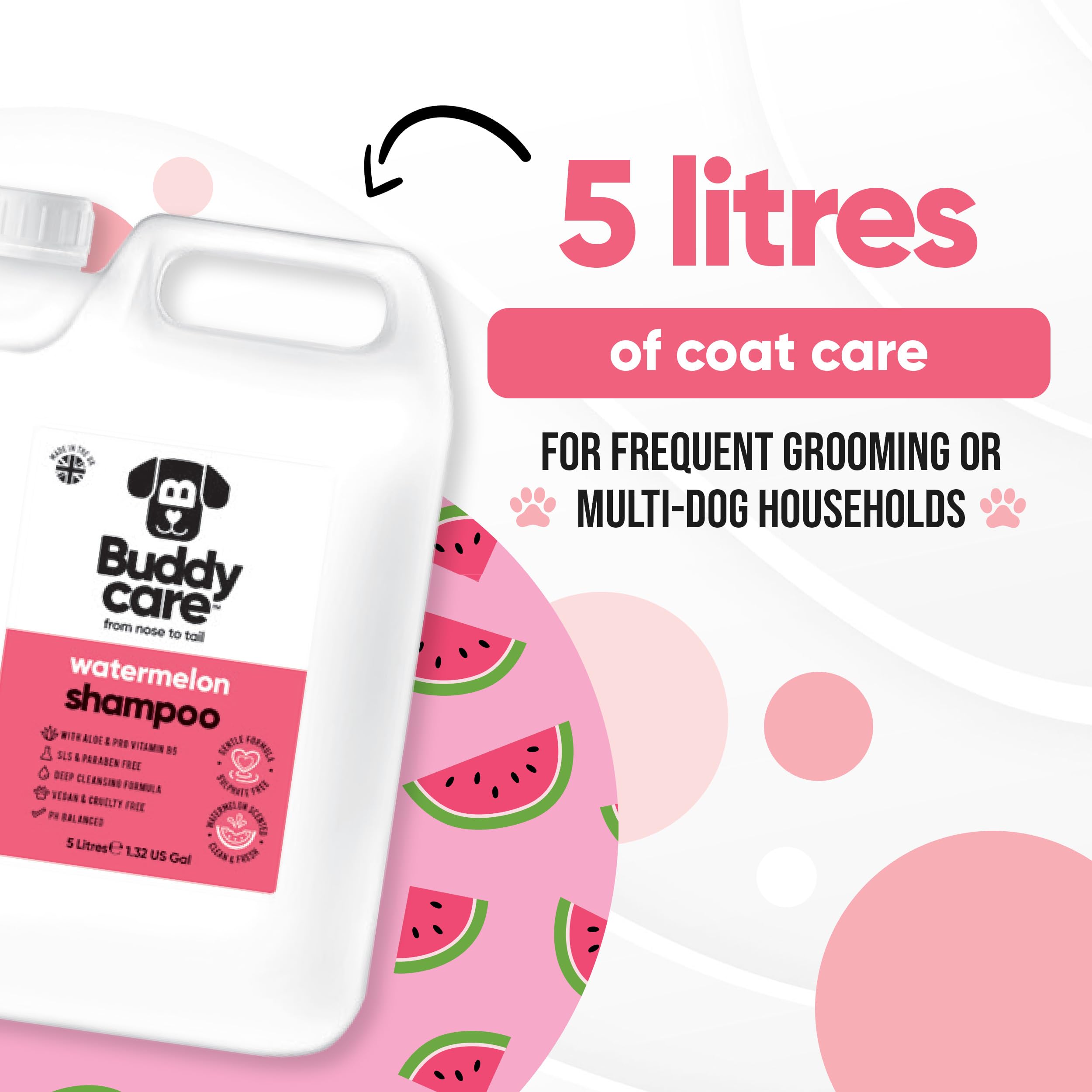 2in1 Hundeshampoo und Conditioner von Buddycare (500ml) - Praktisches Hundeshampoo langhaar und welpen Shampoo Mit Aloe Vera und Pro-Vitamin B5 Rückfettendes Shampoo Für Alle Hunderassen
