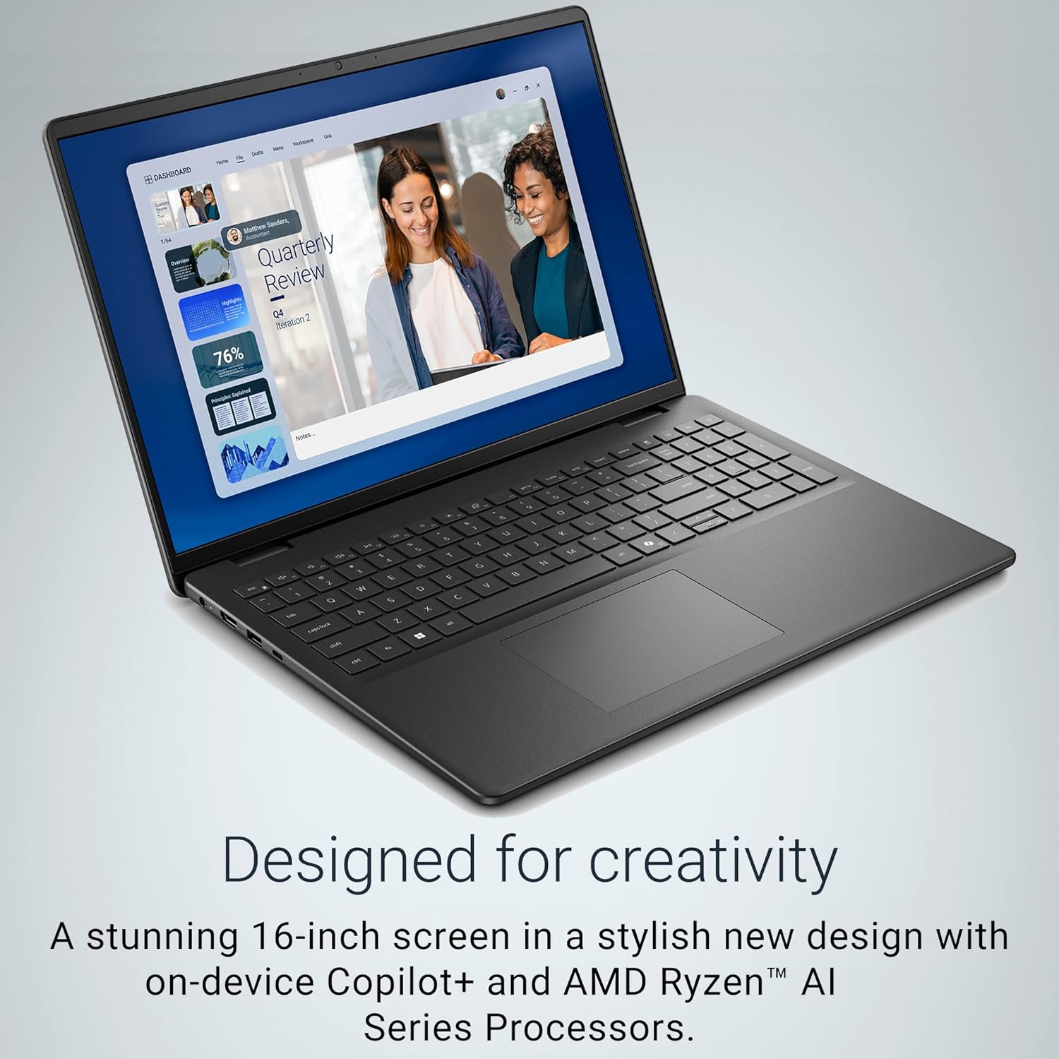 Dell Business Laptop Computer 2026, 16" FHD+ Touchscreen, AMD Ryzen 7 170 (8-Core, up to 5.1GHz), 32GB DDR5, 1TB SSD, Portable Office Professionals, Fast Charge, Backlit KB, Windows 11 Home, Black