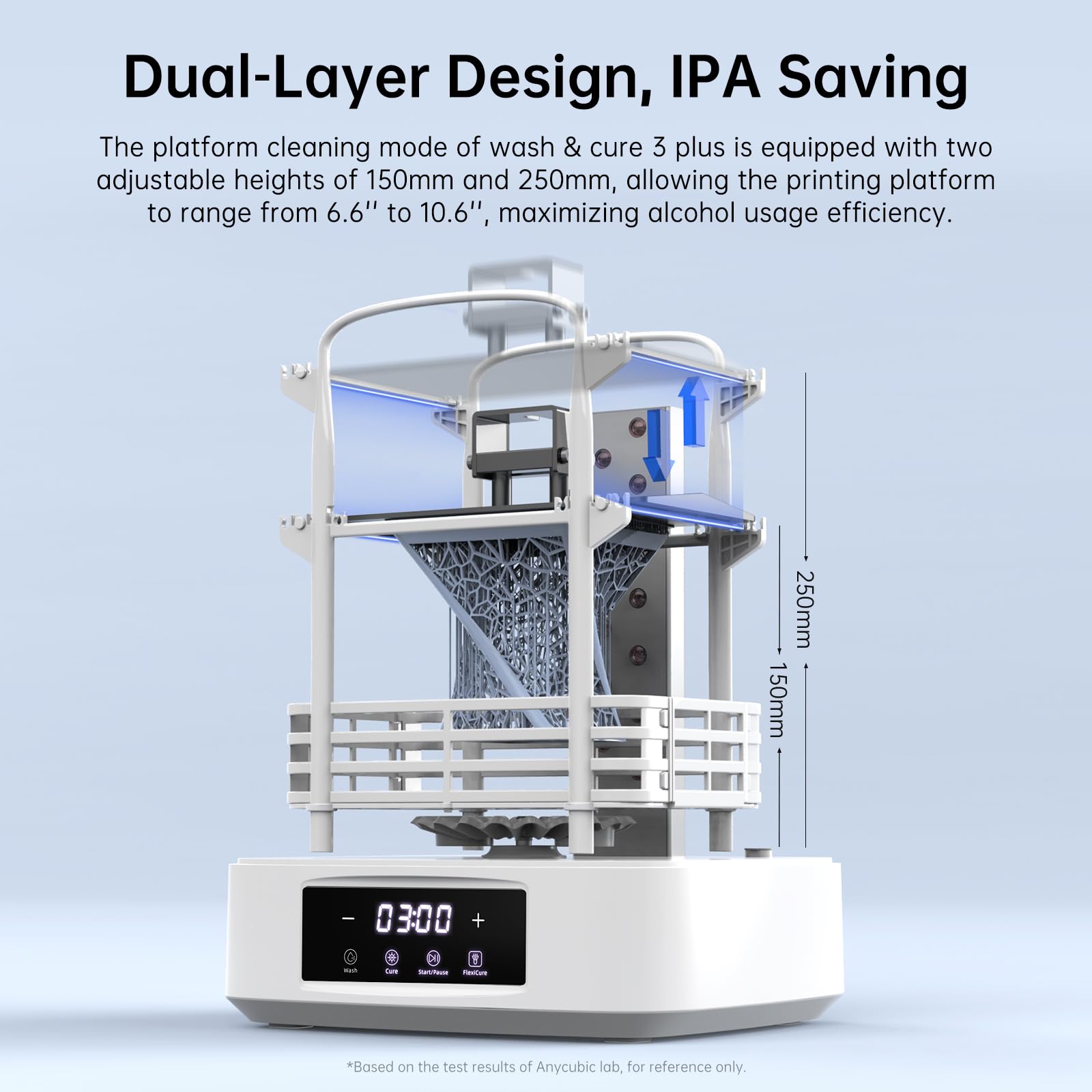 ANYCUBIC Wash and Cure 3, Upgraded Volume 2 in 1 Wash and Cure Station, with Gooseneck Lights, for Mars Anycubic Photon Mono 4 2 Resin 3D Printer, Washing Size of 165 x 100 x180 mm