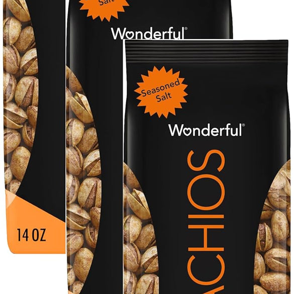Wonderful Pistachios In Shell, Salt & Pepper Flavored Nuts, 48 Ounce Bag, Protein Snacks, Gluten Free, Healthy Snacks for Adults