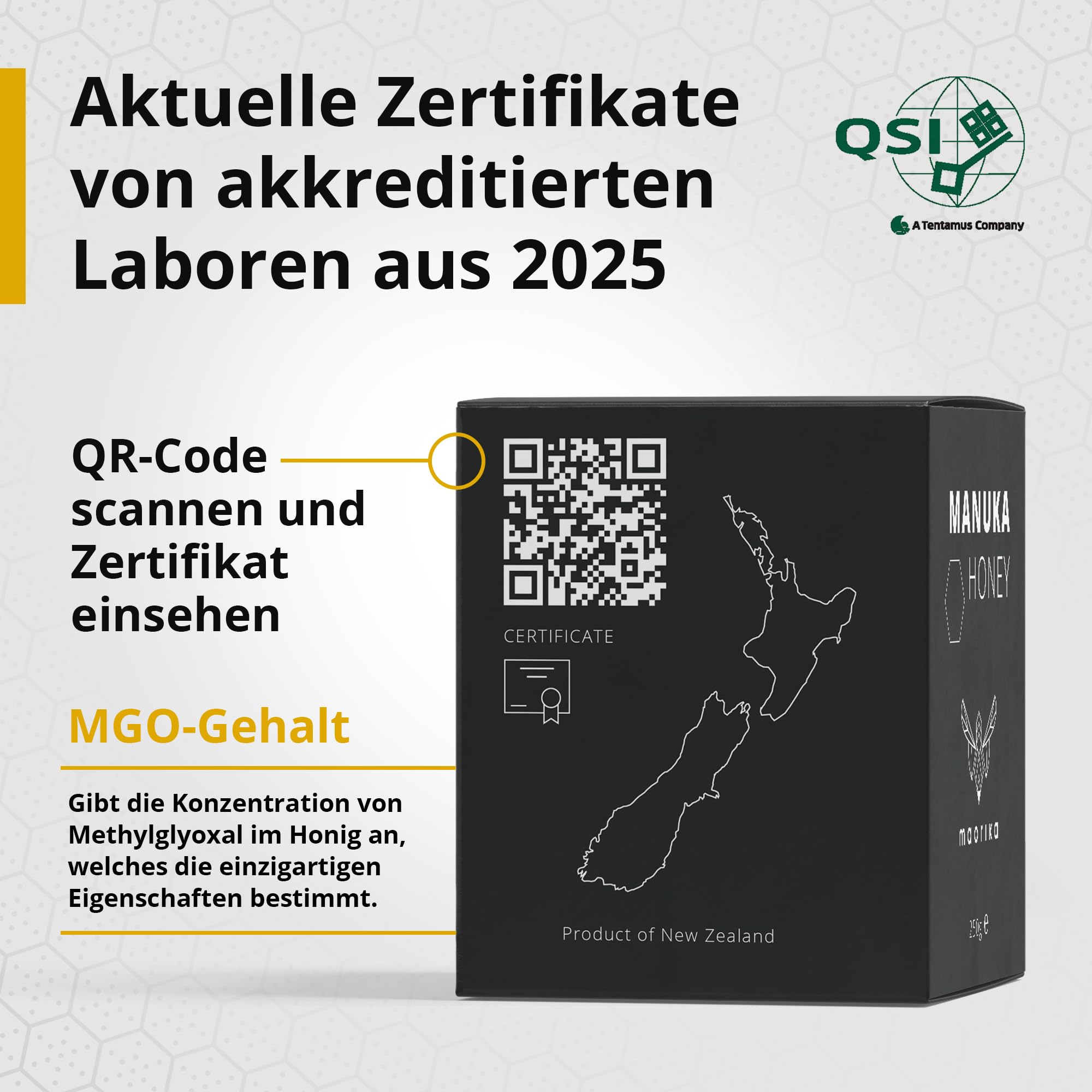 maorika - Manuka Honig 400 MGO + 250g im Glas (lichtundurchlässig, kein Plastik) - laborgeprüft, zertifiziert aus Neuseeland