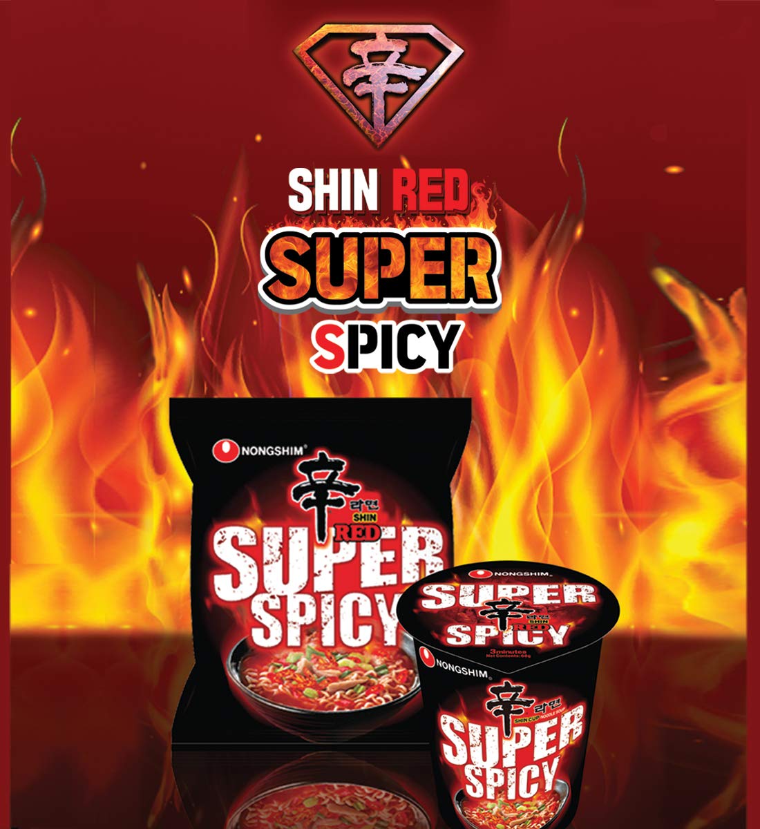 Nongshim - Instant Nudeln Shin Ramyun - Multipack (20 X 120 GR) - Produktdesign kann abweichen