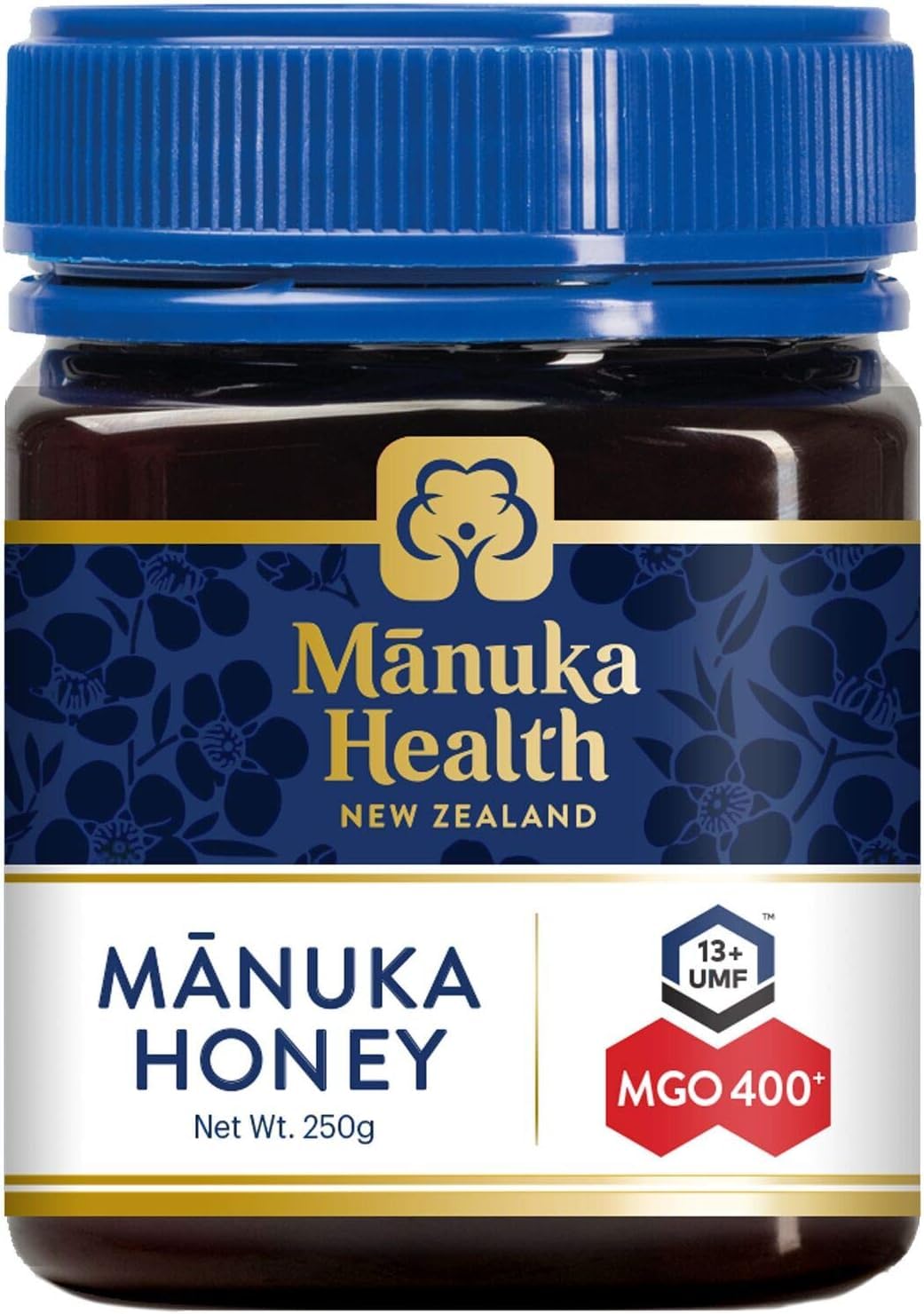 Manuka Health - Manuka Honig MGO 400+ 500g, hergestellt und abgefüllt in Neuseeland mit zertifiziertem Methylglyoxal Gehalt, natürlicher Manuka Honig von der Manukapflanze, 100% Manuka, vegetarisch