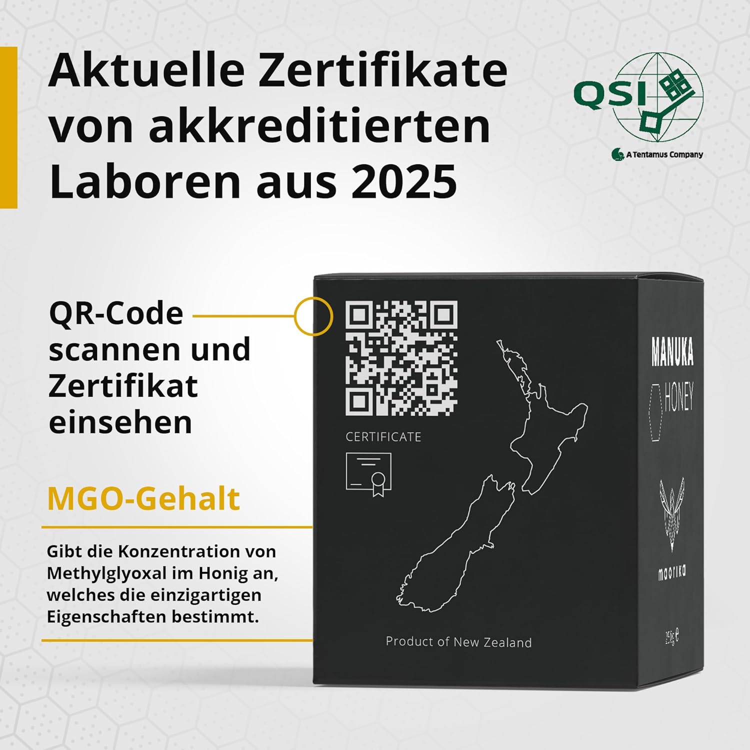 maorika - Manuka Honig 800 MGO + 250g im Glas (lichtundurchlässig, kein Plastik) - laborgeprüft, zertifiziert aus Neuseeland