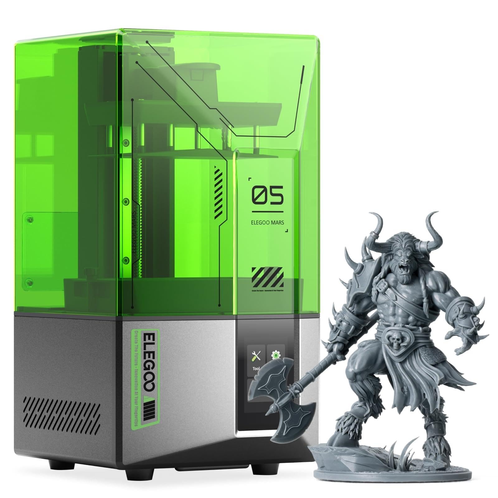 ELEGOO Mars 5 Ultra Resin 3D Printer with 7" 9K Mono LCD, 150mm/h High Speed Printing, Smart Automatic Leveling, Intelligent Detection, WiFi-Transfer, Printing Size of 6.04 × 3.06 × 6.49 inch