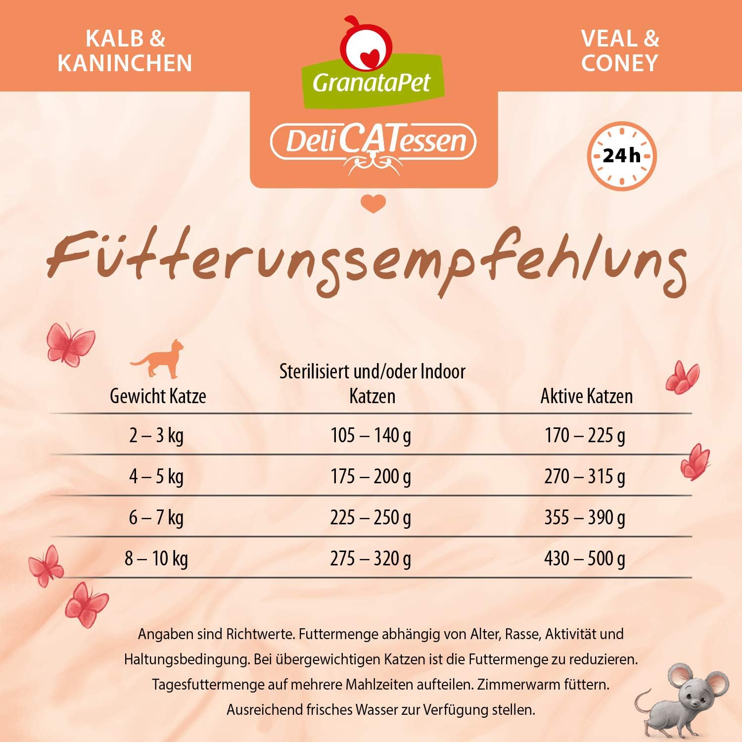 GranataPet DeliCatessen Huhn PUR, Nassfutter für Katzen, Futter ohne Getreide & ohne Zuckerzusätze, Katzenfutter mit hohem Fleischanteil & hochwertigen Ölen, 6 x 400 g