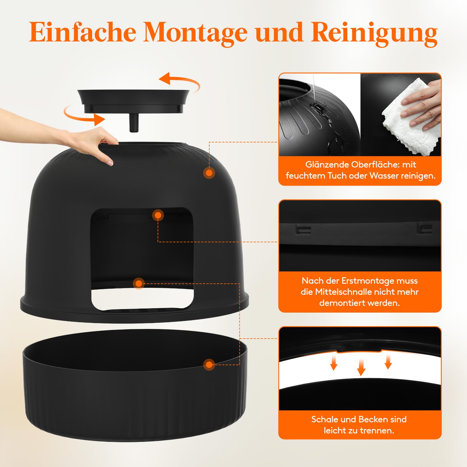 Lifewit Katzenklo Blumentopf mit Pflanze & Schaufel, Katzenklo Versteckt, Katzentoilette XXL mit Geruchskontrolle & Kohlefilter, Wohnzimmer, Schlafzimmer, Ecke, Weiß