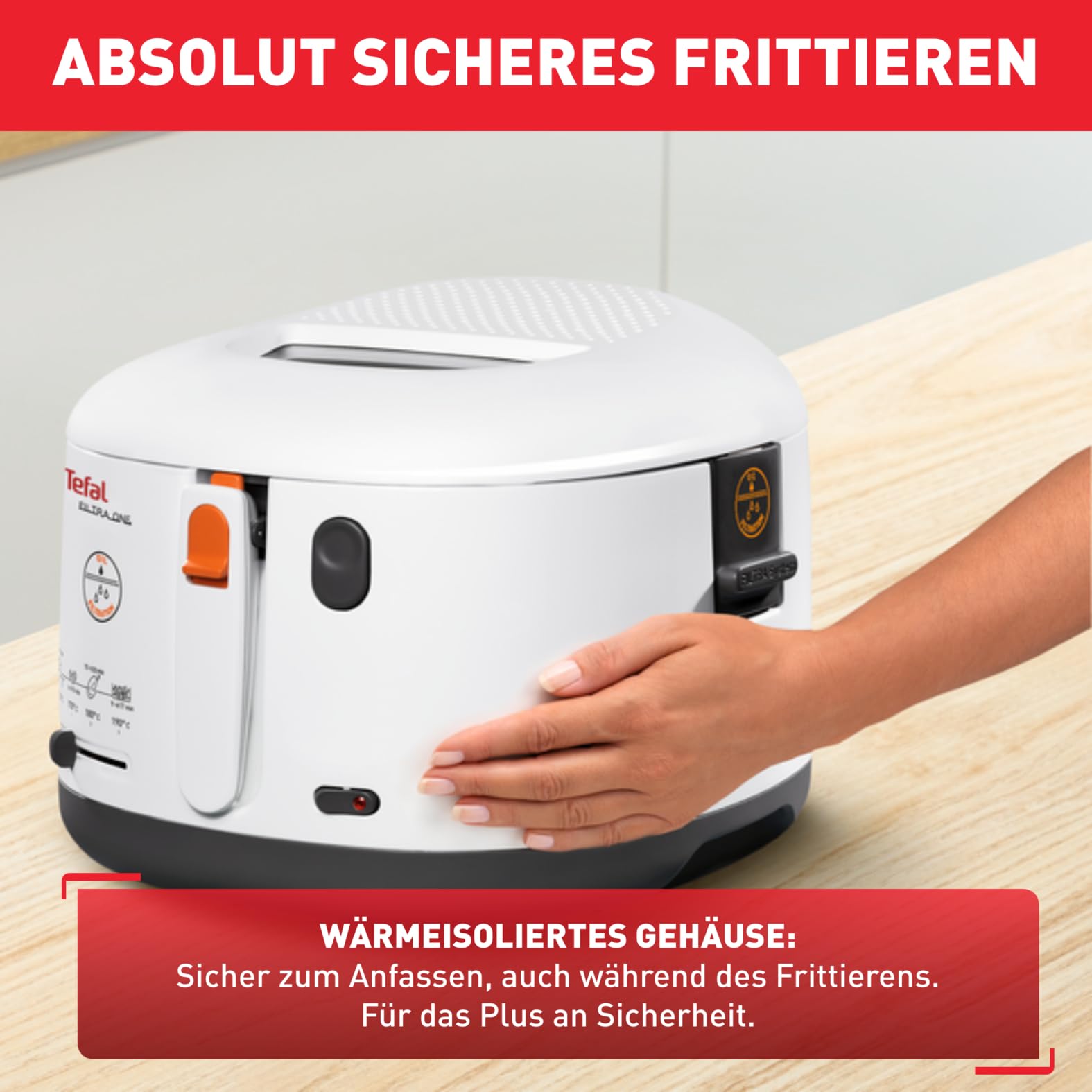 Tefal Oleoclean Pro Fritteuse 3,5L für knusprige Pommes, 2300W Edelstahl Friteuse mit Öl-Filterung, Herausnehmbarer Ölbehälter 1,2kg, Timer & Thermostat, Spülmaschinenfest, Schwarz/Edelstahl