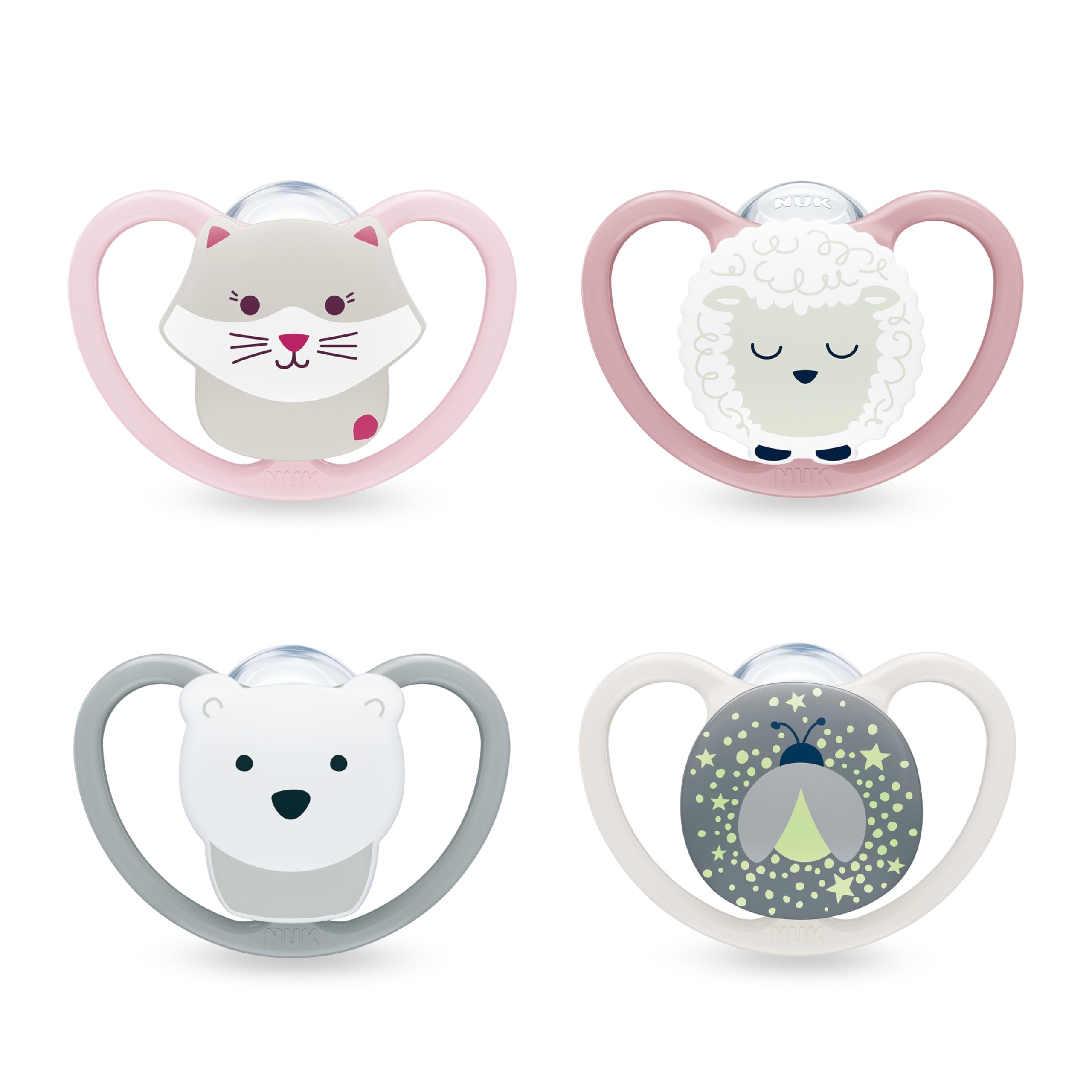 NUK Perfect Match Air Day & Night Baby-Schnuller | 0-6 Monate | Leuchtende Schnuller, die Luftzirkulation fördern & Speichelrash verhindern | 95% Baby-Akzeptanz** | Sortiert | 4 Stück