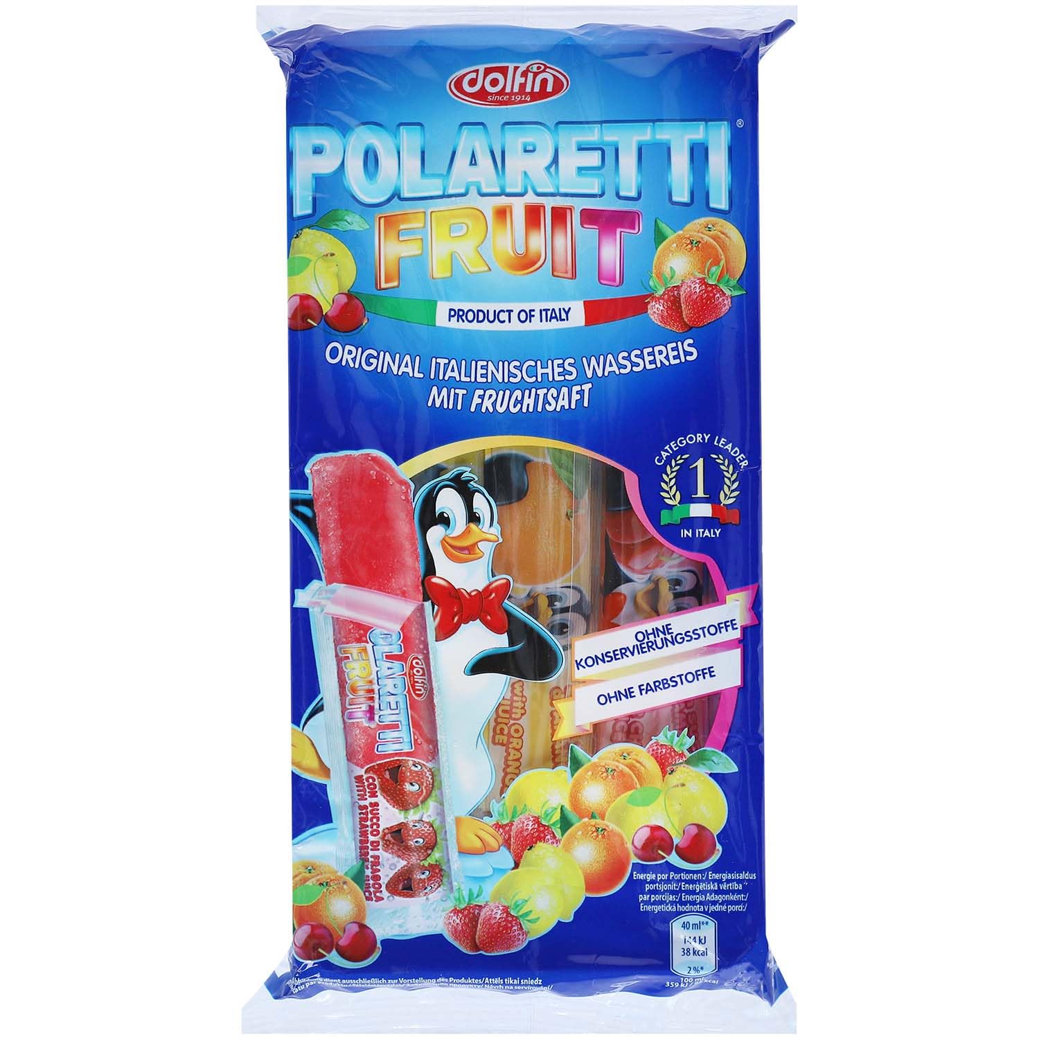 Polaretti 6X Fruit Ice EIS Cream Lollies mit Fruchtsaft zum Einfriere 10x 40ml