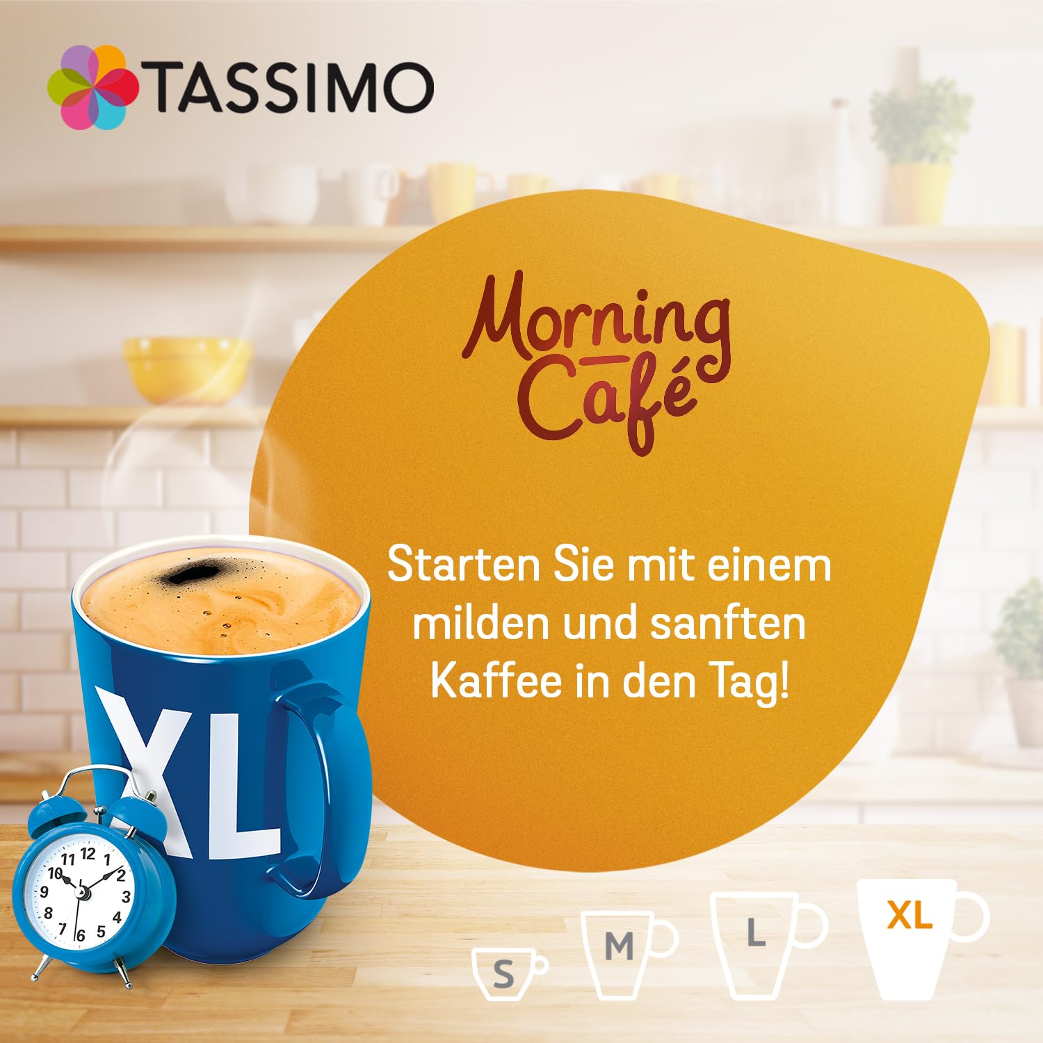 Tassimo Kapseln Morning Café XL Strong & Intense, Big Pack, 5 x 21 Pads, 105 Kaffeekapseln