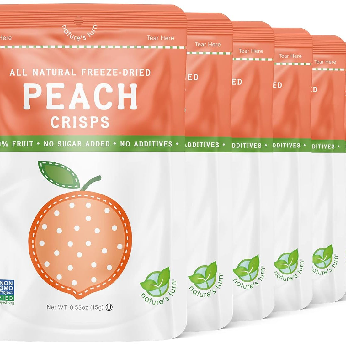 Nature’s Turn Freeze-Dried Strawberry Crisps – Healthy, Gluten-Free, Crispy & Delicious, Plant-Based Snack, Ideal for Cereal, Smoothies, School Lunches, & On-the-Go, Bags of 12 (0.53 oz Each)