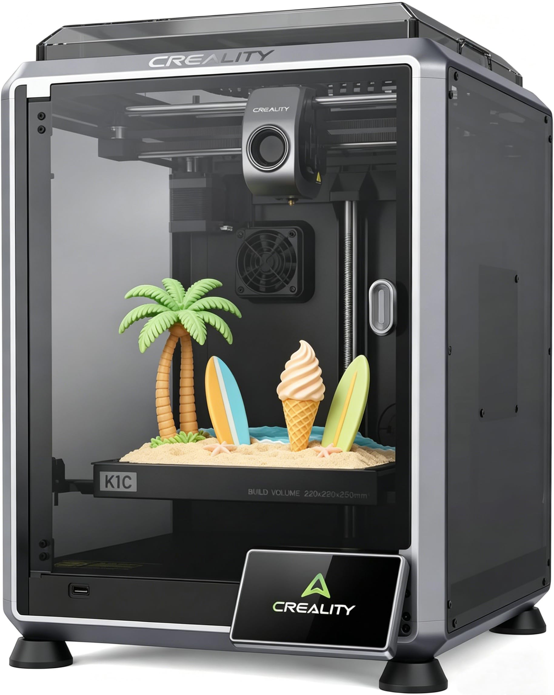 Creality K2 Plus Combo 3D Printer, Multi Color Printing with New CFS, Max 600mm/s Printing Speed, Full-auto Leveling, Next-Gen Direct Drive Extruder, Dual Al Camera, Build Volume 350 * 350 * 350mm