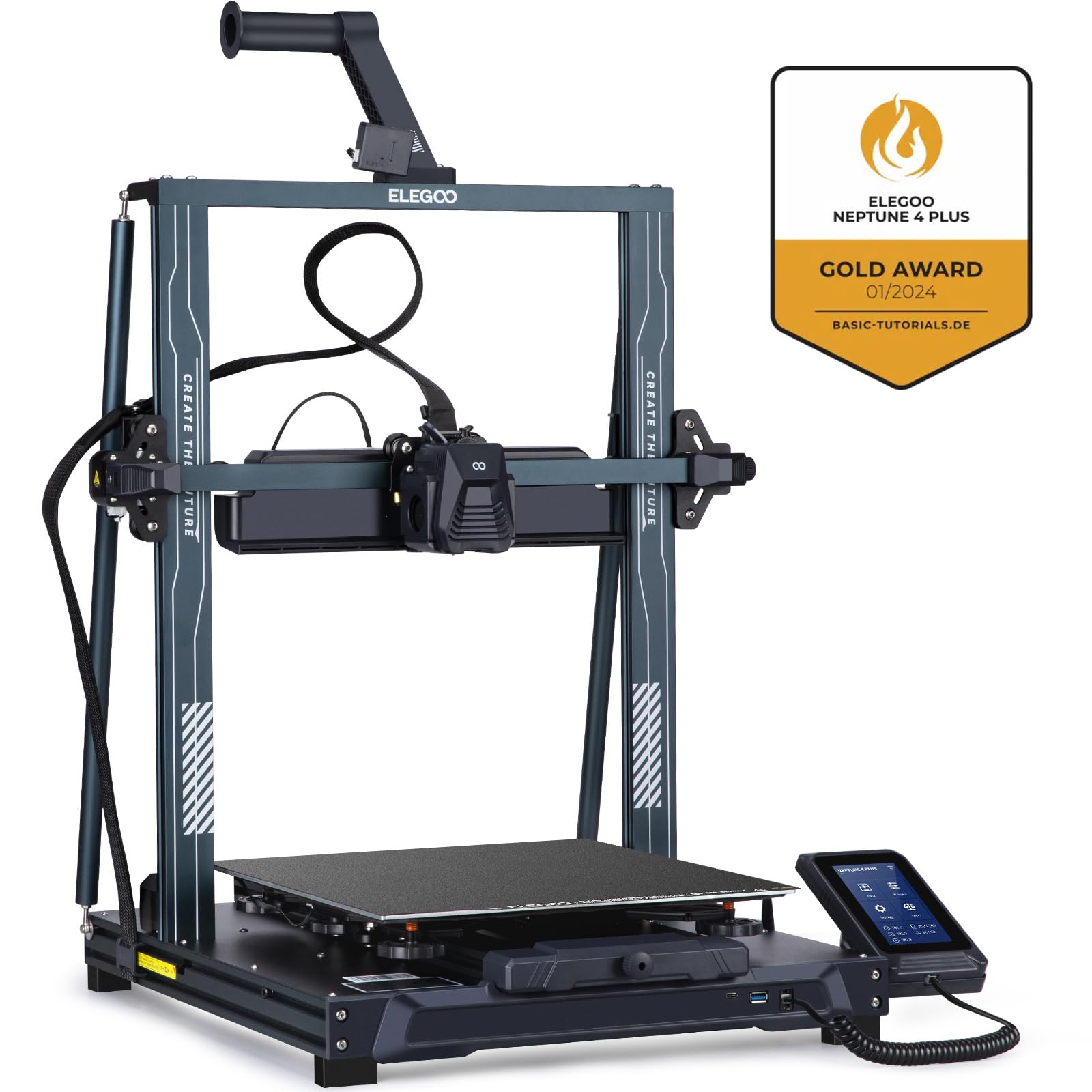 ELEGOO Centauri Carbon 3D Printer, CoreXY 500mm/s High Speed Printing with Auto Calibration, 320°C Nozzle and Built-in Camera, Ready to Print Out of the Box, 256x256x256mm Printing Size