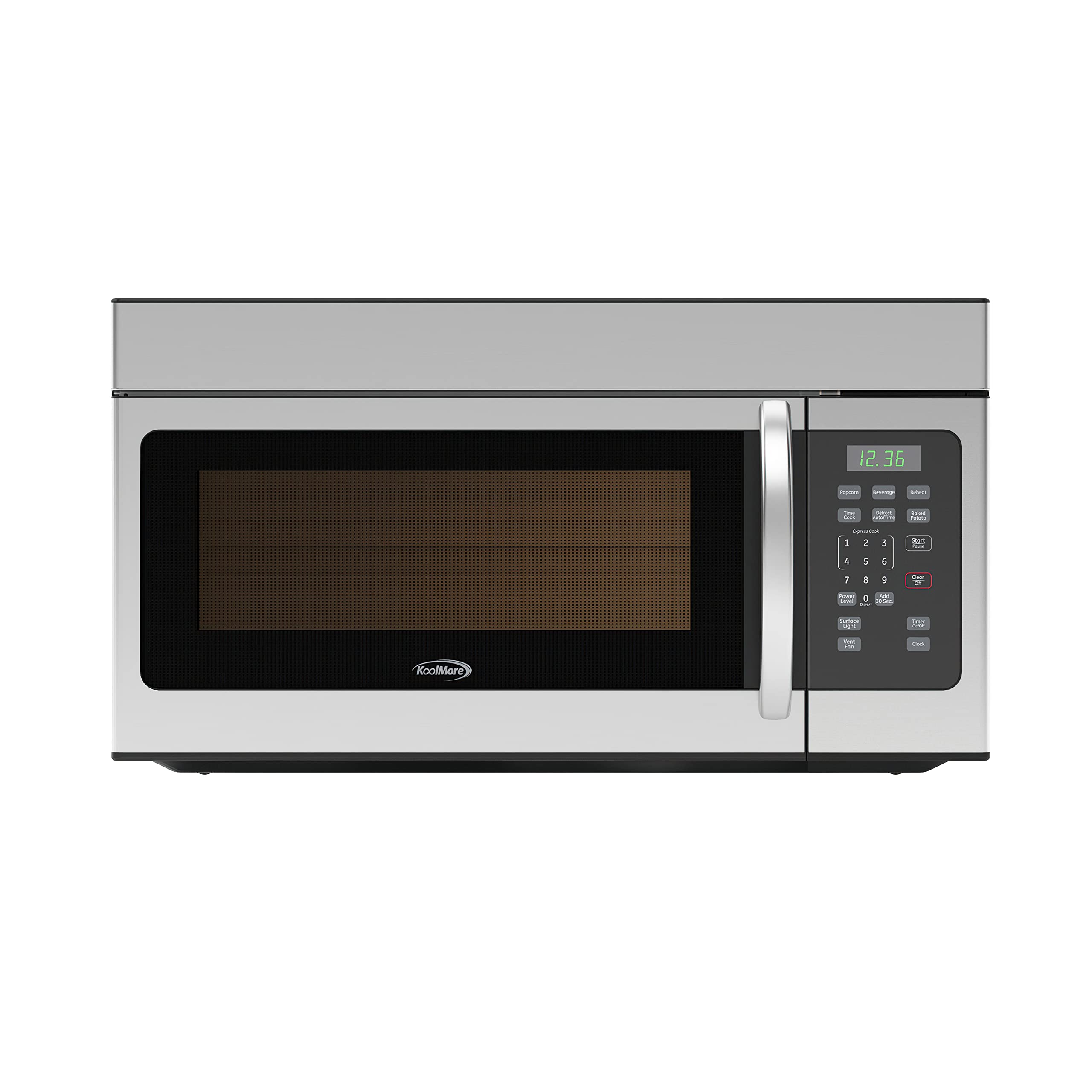 KoolMore Reserve Built-in Microwave Convection Oven with Air Fry, 3-in-1 Combo, Sensor Cook, Soft-Close Door, Stainless Steel, 24 in. / 1.6 cu. ft. with NEMA 5-20P Plug in Black