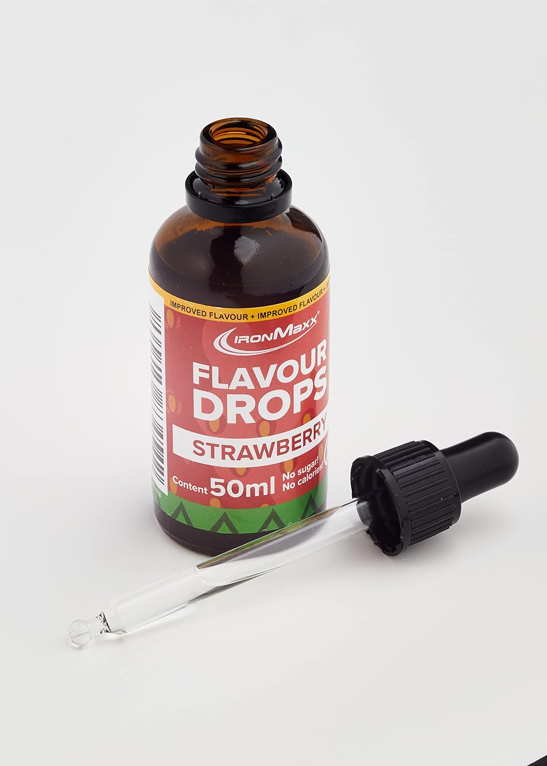 IronMaxx Flavour Drops - Vanilla 50ml | kalorienfrei & zuckerfrei | vegane Aromatropfen zum süßen von Lebensmitteln | praktischer Tropfer-Verschluss