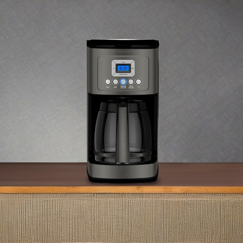 Cuisinart 14-Cup Coffee Maker, Programmable PerfecTemp Glass Carafe Coffee Machine with 1-4 Cup Setting, Brew Strength Control and Pause, Stainless Steel, DCC-3200NAS