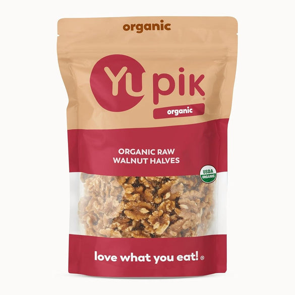 Yupik Organic Raw California Walnuts, Halves, 2.2 lb (35.2 oz), Kosher, Gluten-Free, Non-GMO, Vegan, Half Nuts, Unsalted, Unroasted, Source of Omegas, Healthy Snacks, Ideal for Baking & Cooking