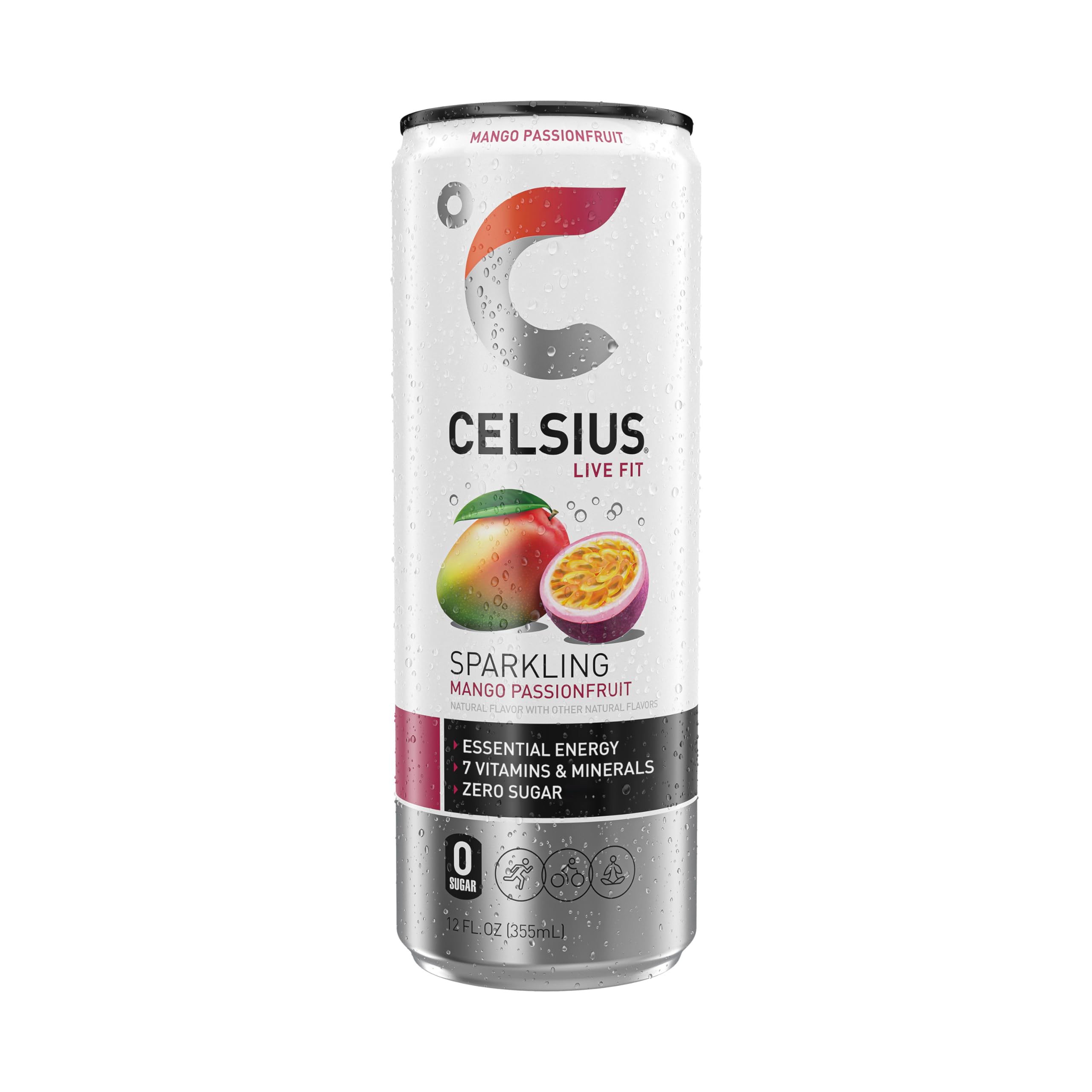 CELSIUS Sparkling Kiwi Guava, Functional Essential Energy Drink 12 Fl Oz (Pack of 12)