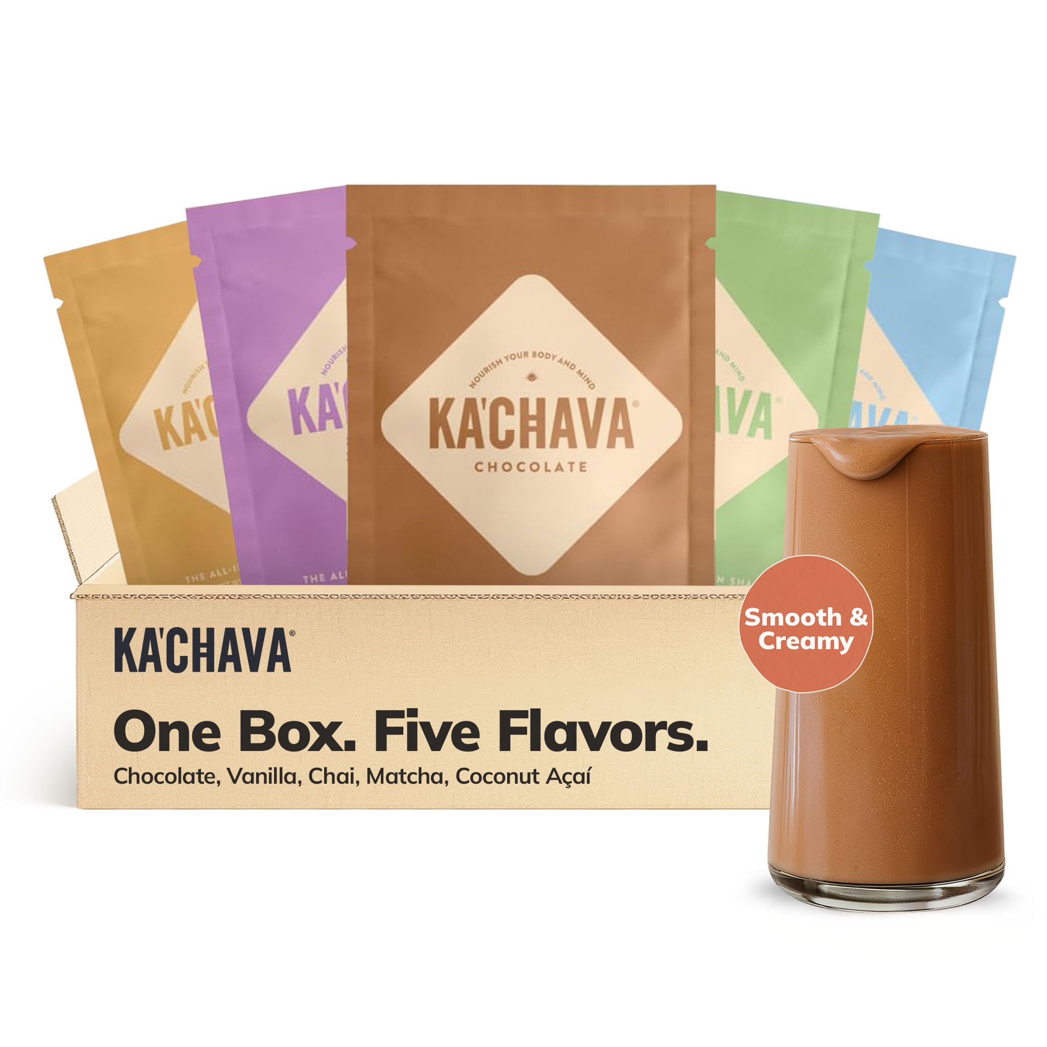 Ka’Chava Whole Body Meal Shake Vanilla 2 lb – Vegan Protein Powder with 85+ Superfoods & Greens – Plant-Based Meal Replacement with Probiotics & Digestive Enzymes – Gluten & Dairy Free (15 Servings)